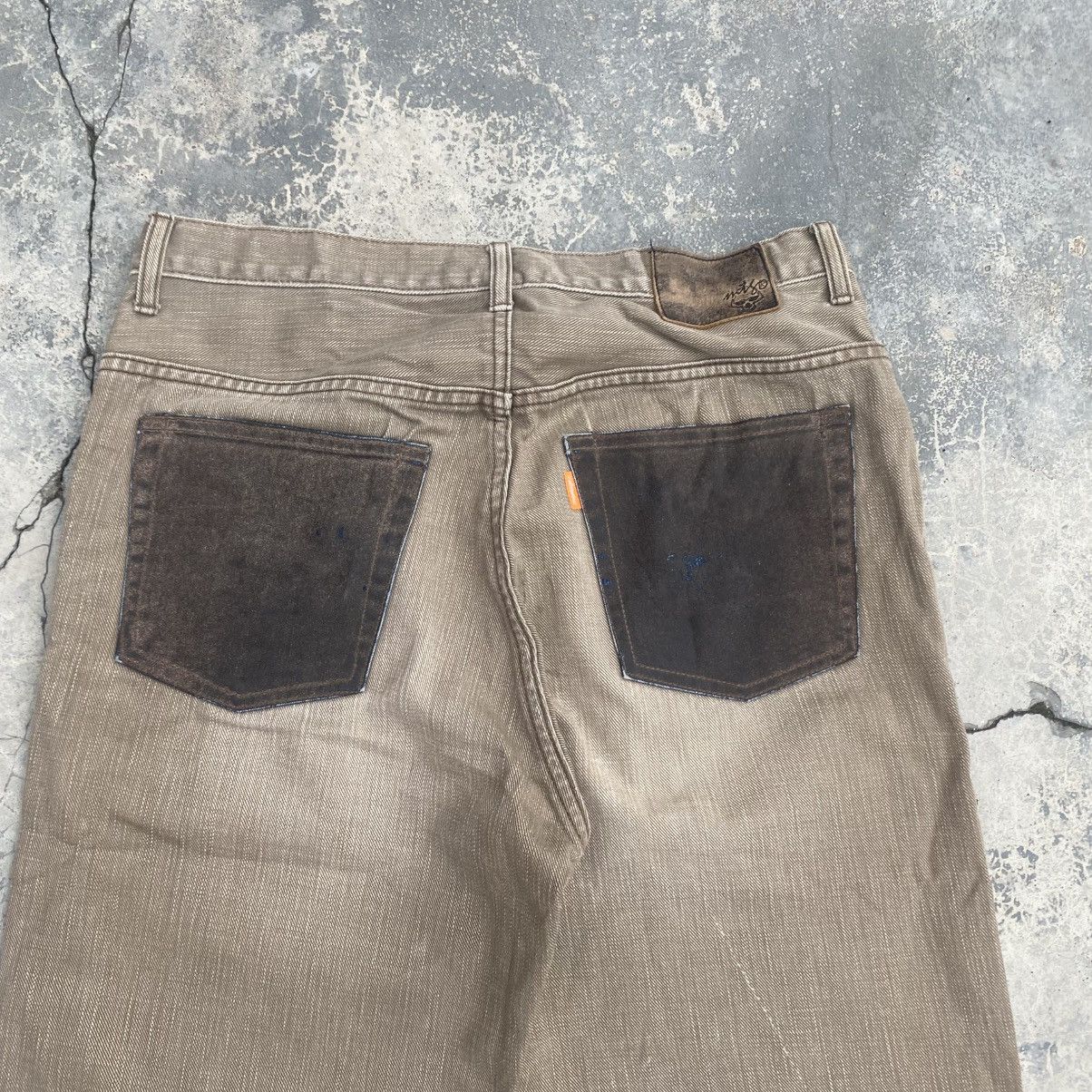 Japanese Brand Repaired Peace MONTAGE Jeans KAPITAL STYLE Size US 33 - 8 Thumbnail