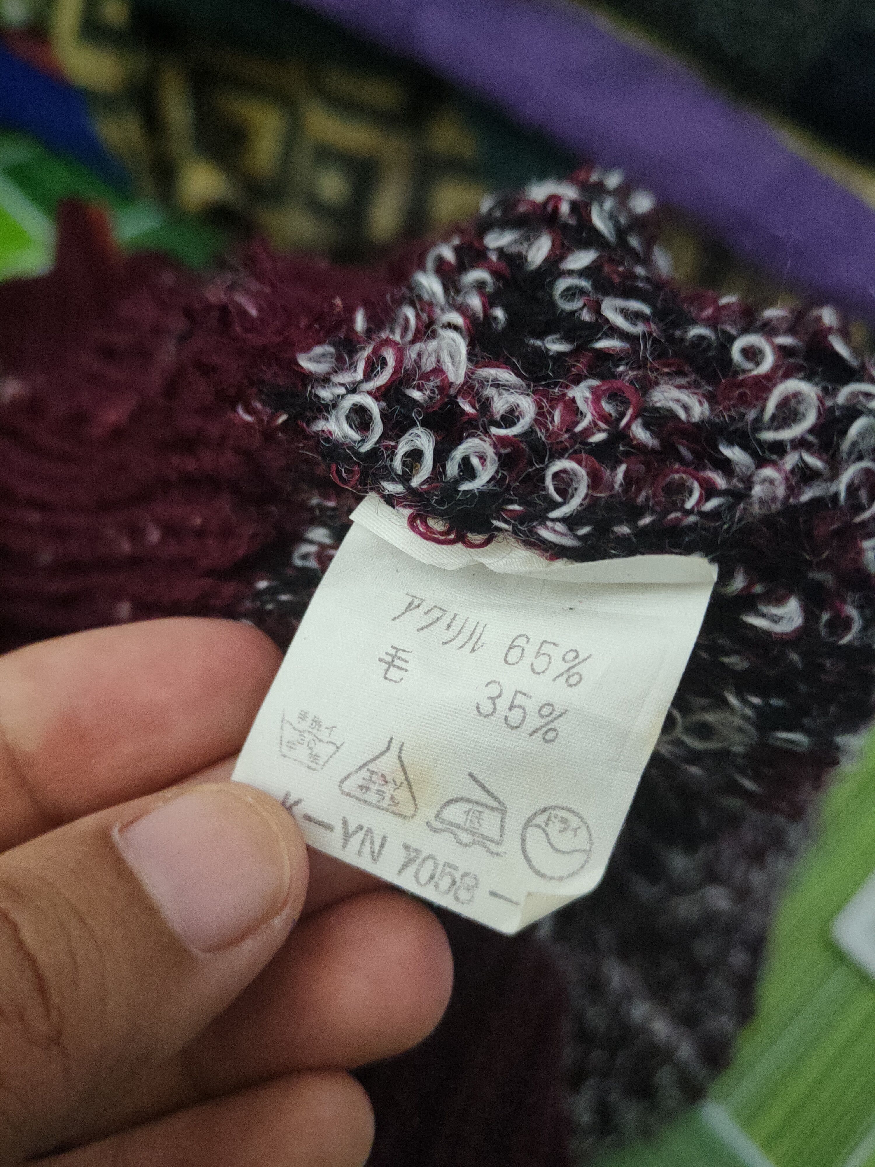 Aran Isles Knitwear × Japanese Brand × Vintage Japanese Brand Maroon Knitwear Sweaters #W1532 Size S / US 4 / IT 40 - 10 Thumbnail