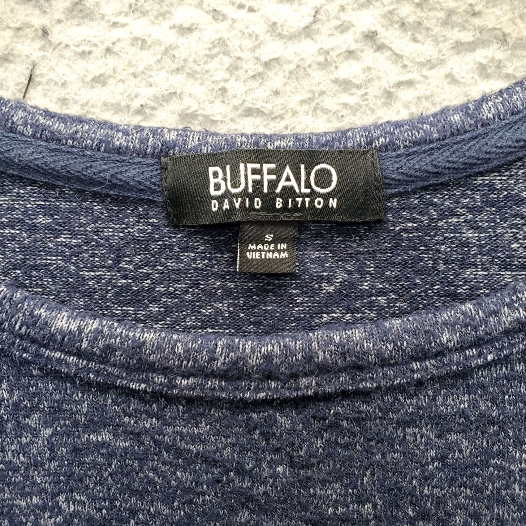 Buffalo David Bitton Buffalo Mens Sweater Shirt Blue Tight-Knit Raglan Pullover S Small Shirt Mens Size S Blue Buffalo Brand Pullover Knit Casual 90s Theme Mens Size US S / EU 44-46 / 1 - 3 Thumbnail