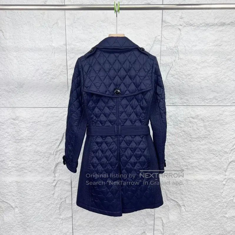 Burberry Burberry XS Navy Cotton Women's Coat. Size XS / US 0-2 / IT 36-38 - 2 Thumbnail
