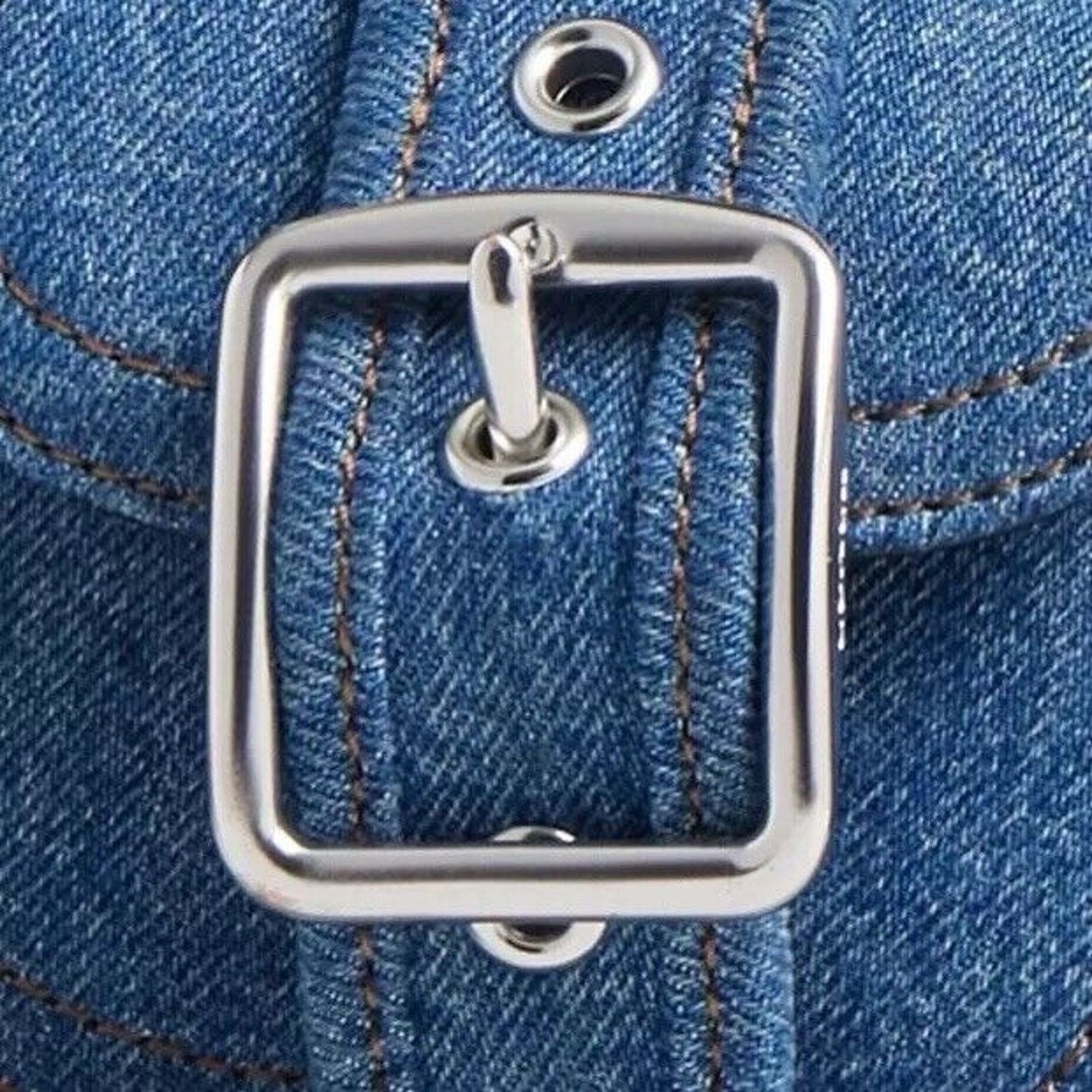 Coach NWT Coach Ashton Bag In Signature Denim CAK44 Silver/Indigo Size ONE SIZE - 9 Thumbnail