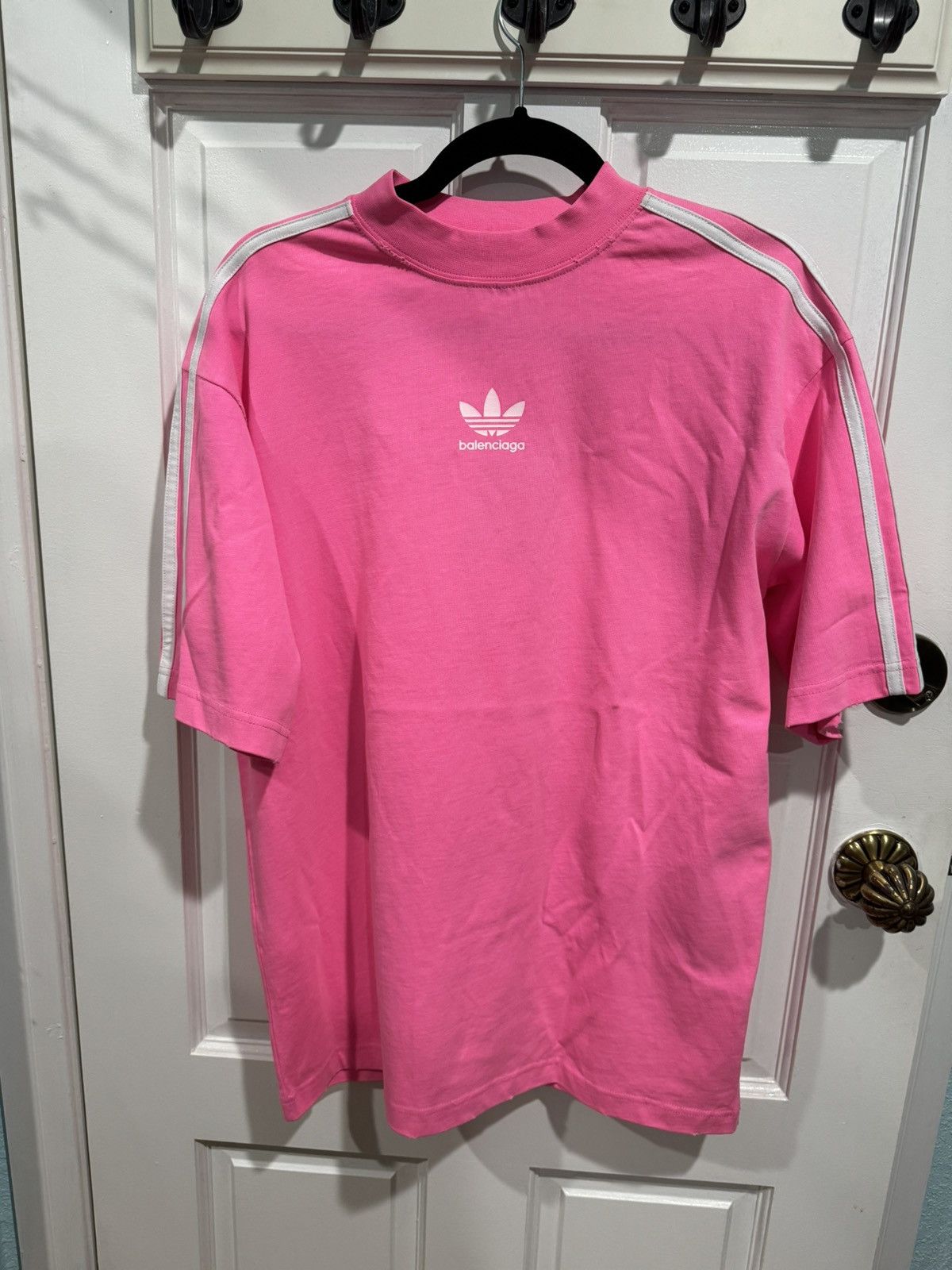 Balenciaga Adidas Pink Shirt Tops