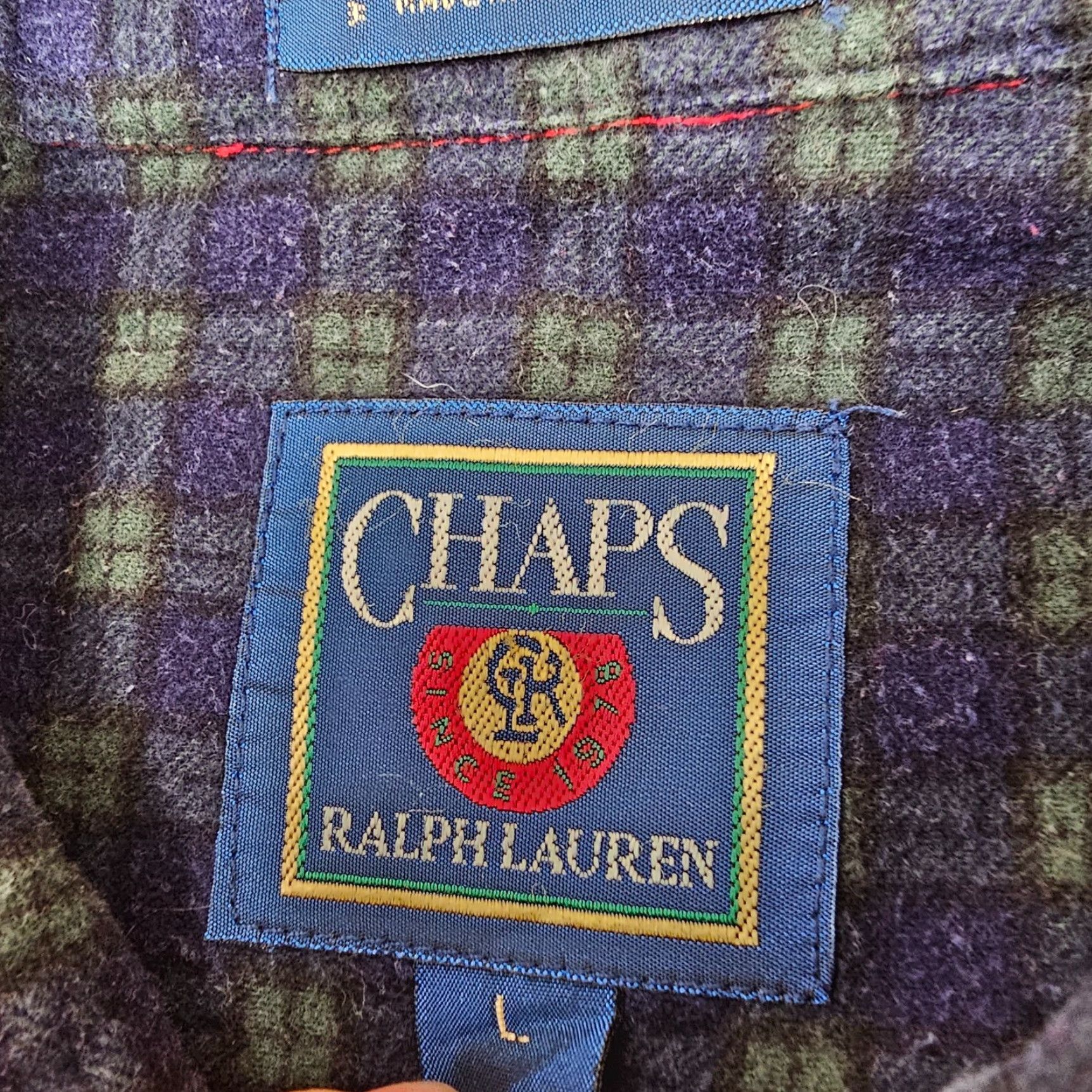 Ralph Lauren VINTAGE Chaps Ralph Lauren Shirt Mens L Red Flannel Cotton RL Heavy Knit Size US L / EU 52-54 / 3 - 5 Thumbnail