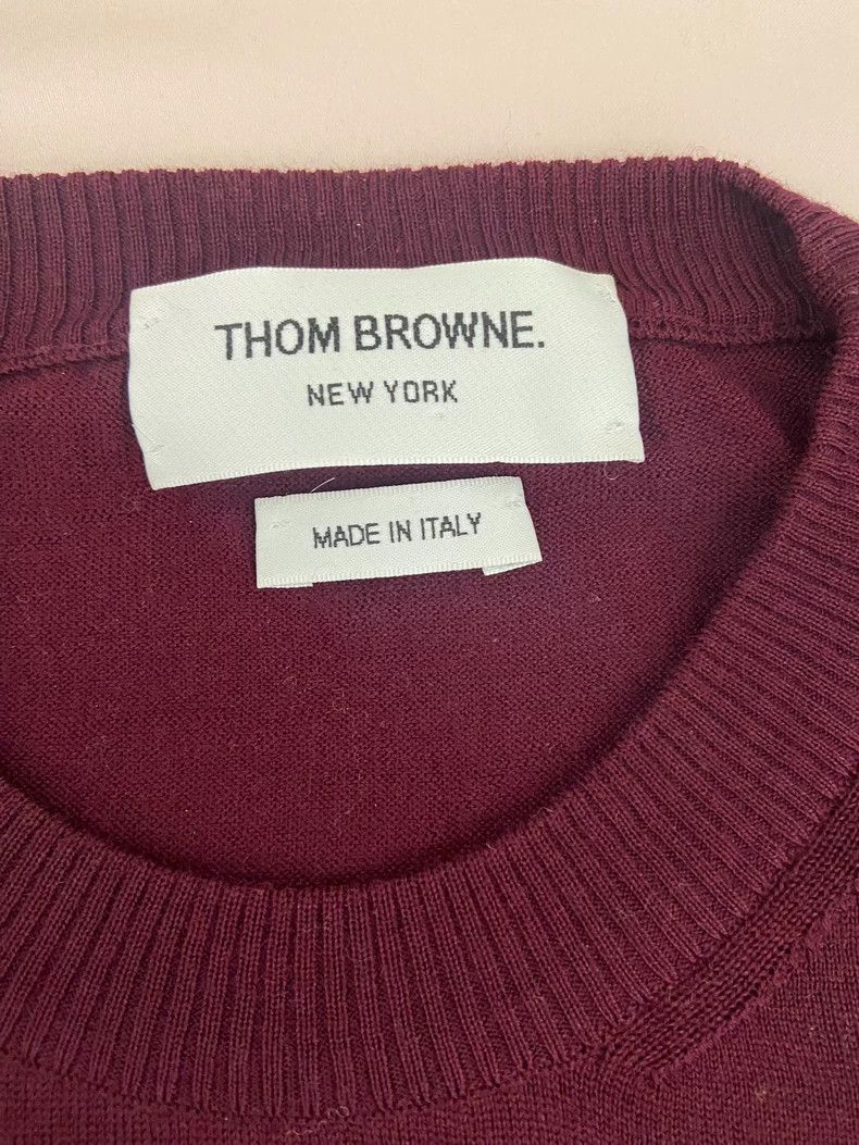 Thom Browne Thom Browne Lightweight red sweater Size US L / EU 52-54 / 3 - 2 Thumbnail
