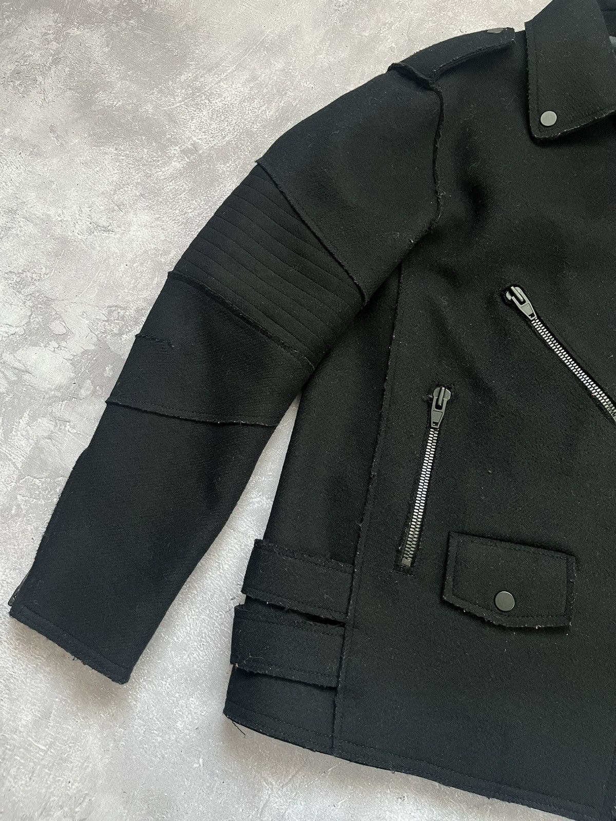 Alexander Wang × H&M Alexander Wang x HM Wool Biker Heavy Jacket Bomber Size S / US 4 / IT 40 - 2 Thumbnail