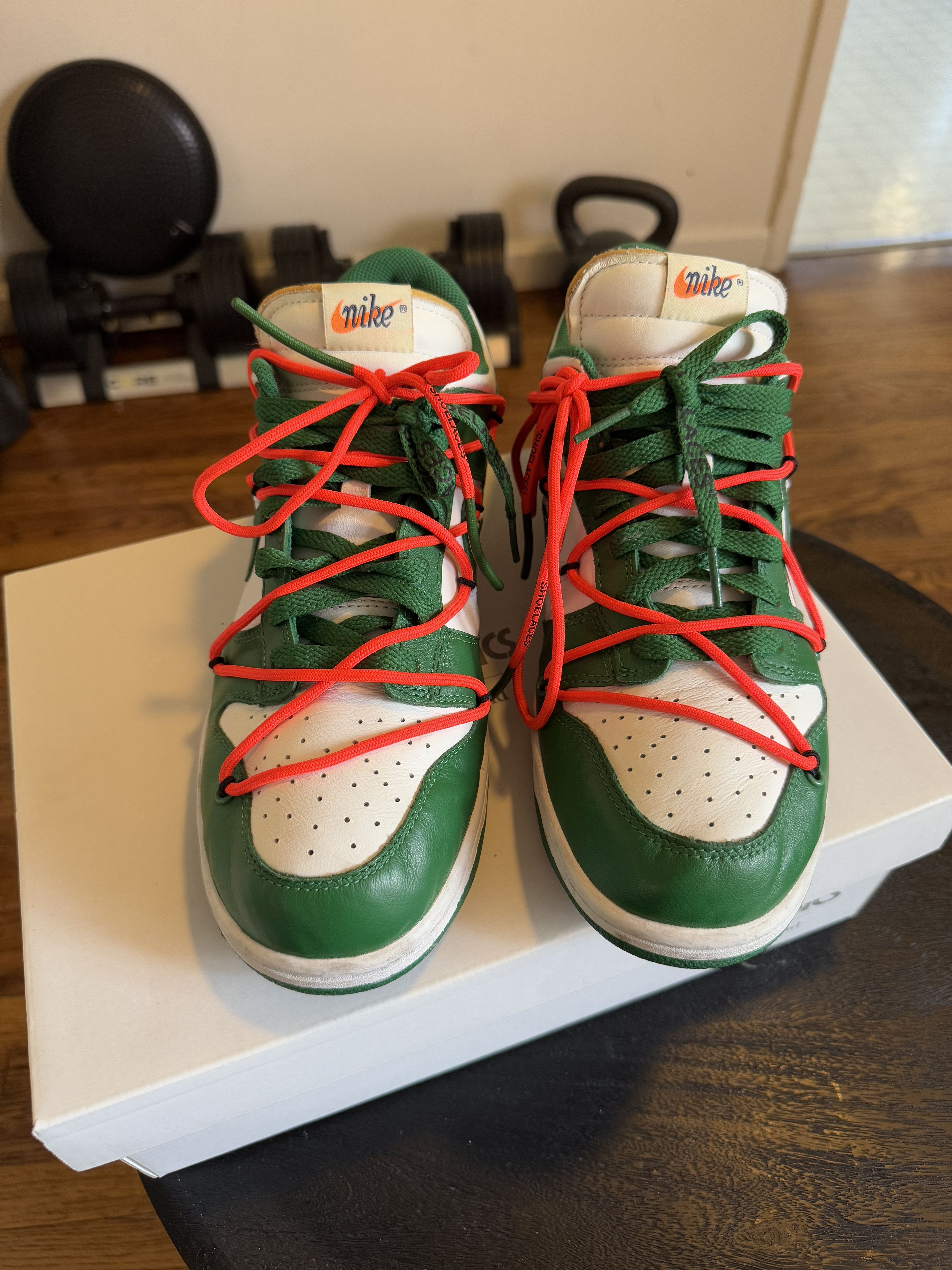 Nike × Off-White Nike x Off White Dunk Green Size US 9.5 / EU 42-43 - 1 Thumbnail
