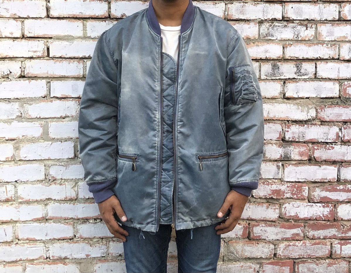 Vintage Vintage Air Force Sun Faded Intermedjate Ma-1 Parka Jacket Size US L / EU 52-54 / 3 - 6 Thumbnail