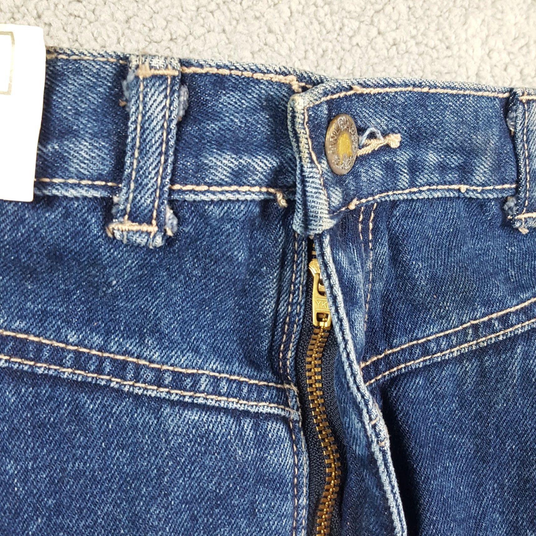 Vintage VINTAGE Unleaded Denim Skirt Western High Waist Short 7 Blue 80s 90s Biker Cowboy Women's Size 7 Womens Size 28" / US 6 / IT 42 - 5 Thumbnail