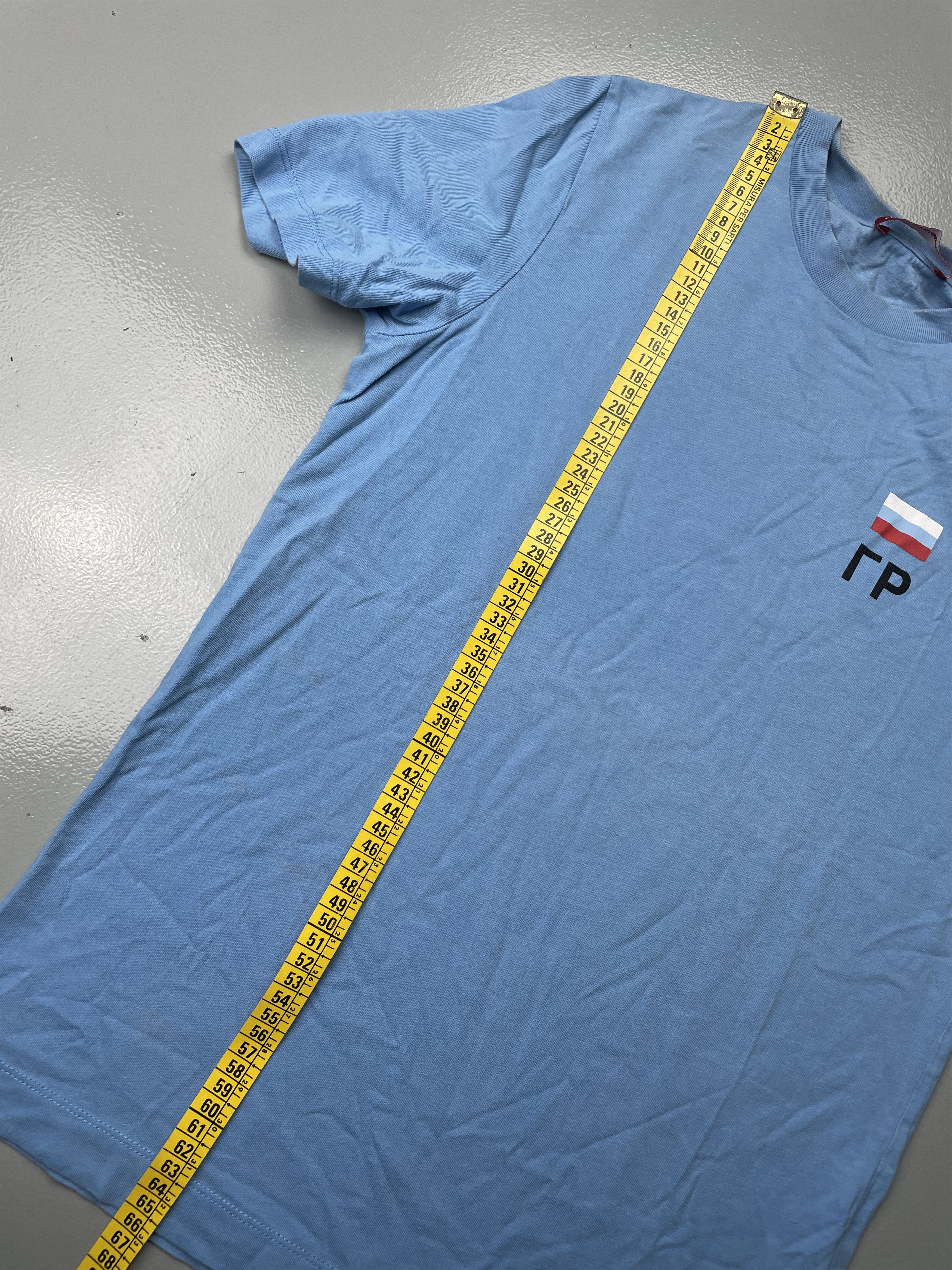 Gosha Rubchinskiy Gosha Rubchinskiy S/S 2016 GR logo t-shirt (blue) - size S Size US S / EU 44-46 / 1 - 8 Thumbnail