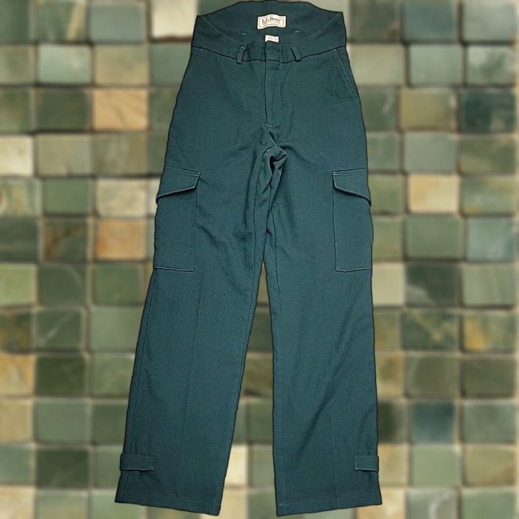 Vintage VINTAGE L.L. Bean Snow Pants Mens 32x33 Green Insulated Cargo USA 90s Winter Pants Mens Green 90s Cargo Solid Winter Mens Size US 32 / EU 48 - 1 Thumbnail