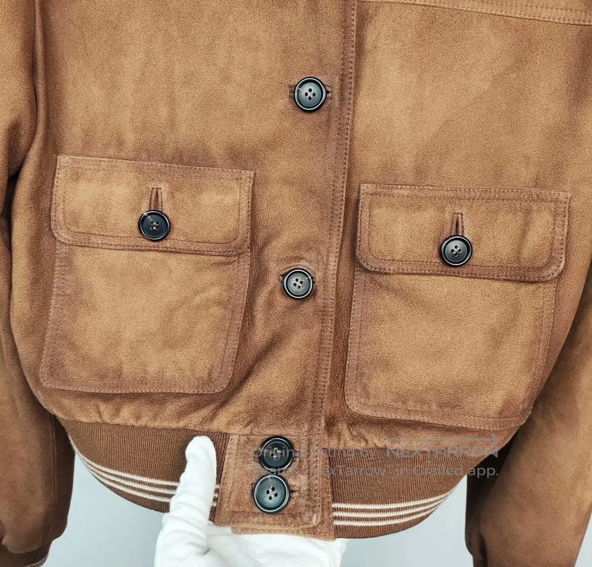 Miu Miu Miu Miu Brown suede embossed embroidery short jacket| Size S / US 4 / IT 40 - 4 Thumbnail