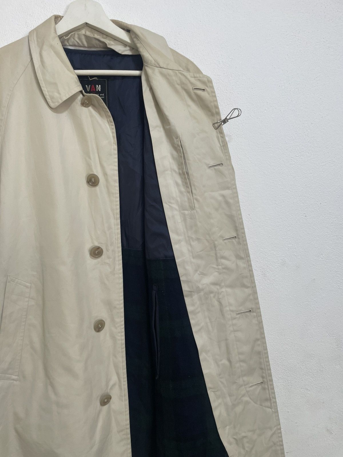 Japanese Brand Vintage van jac plaid lined overcoat Size US M / EU 48-50 / 2 - 6 Thumbnail