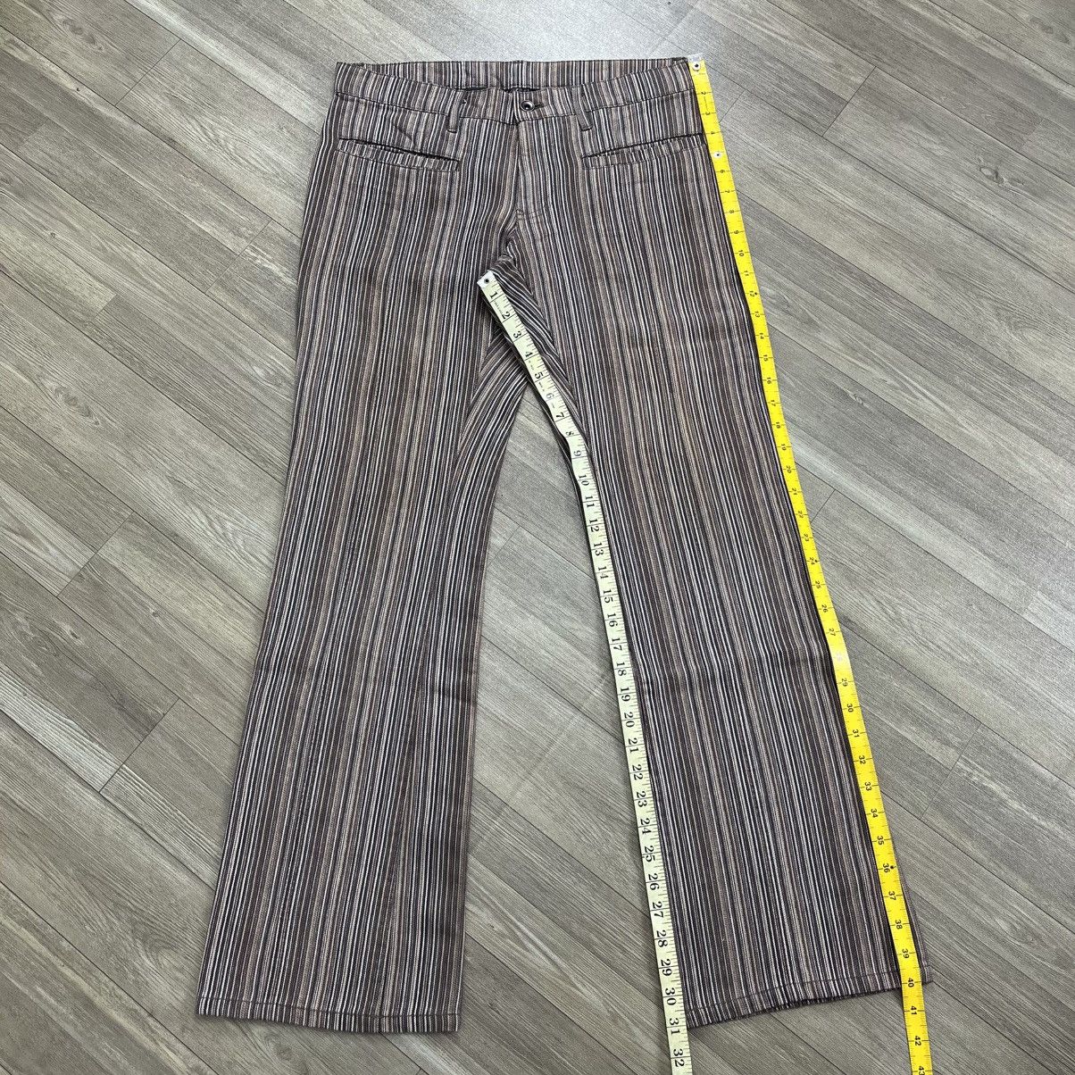 Tete Homme 2000s Tete Homme Issey Miyake Striped Lgb Style Flared Jeans Size US 33 - 7 Thumbnail