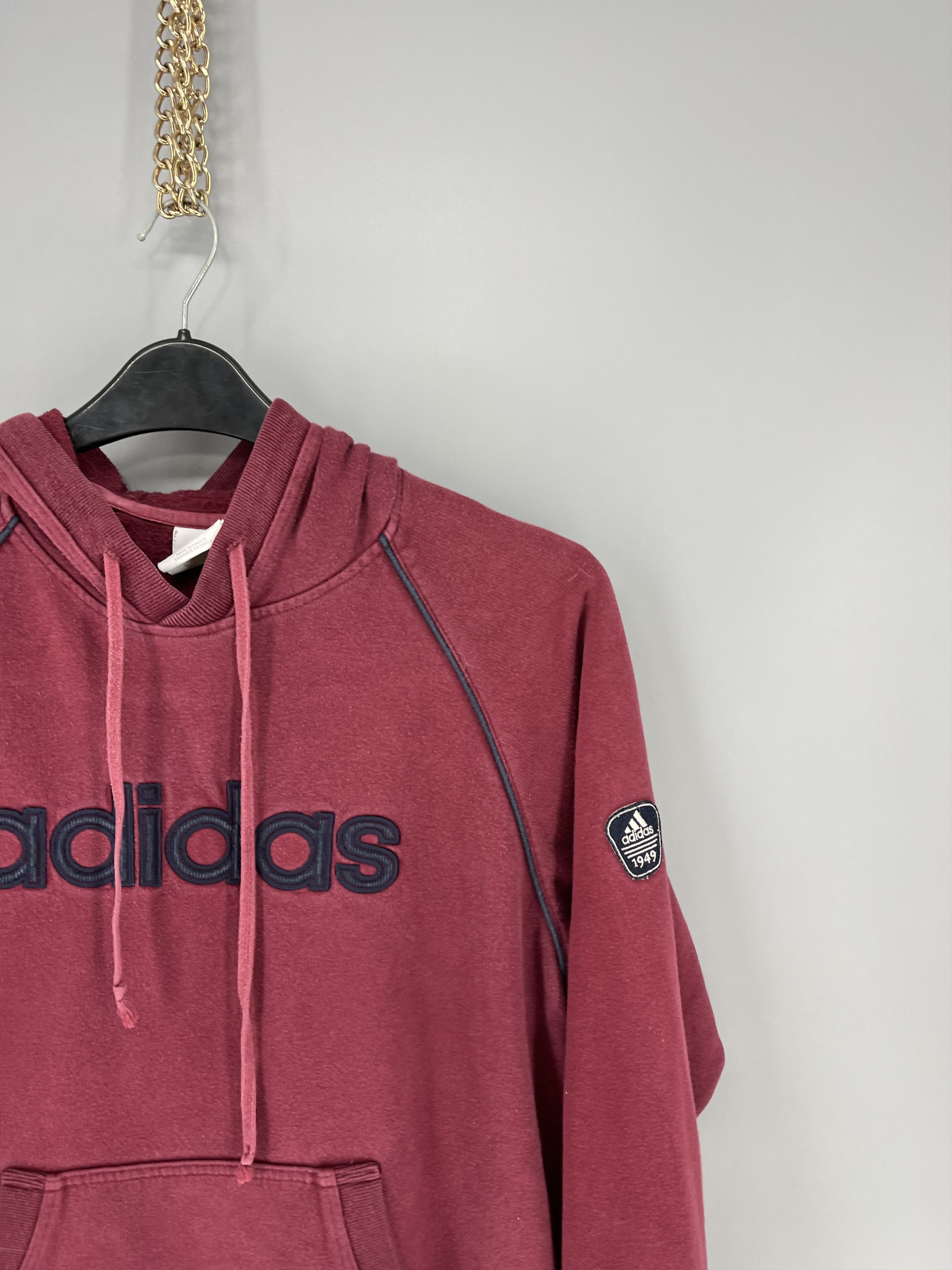 Adidas Vintage Adidas Embroidery Logos Pullover Hooded Sweatshirt Size US S / EU 44-46 / 1 - 5 Thumbnail