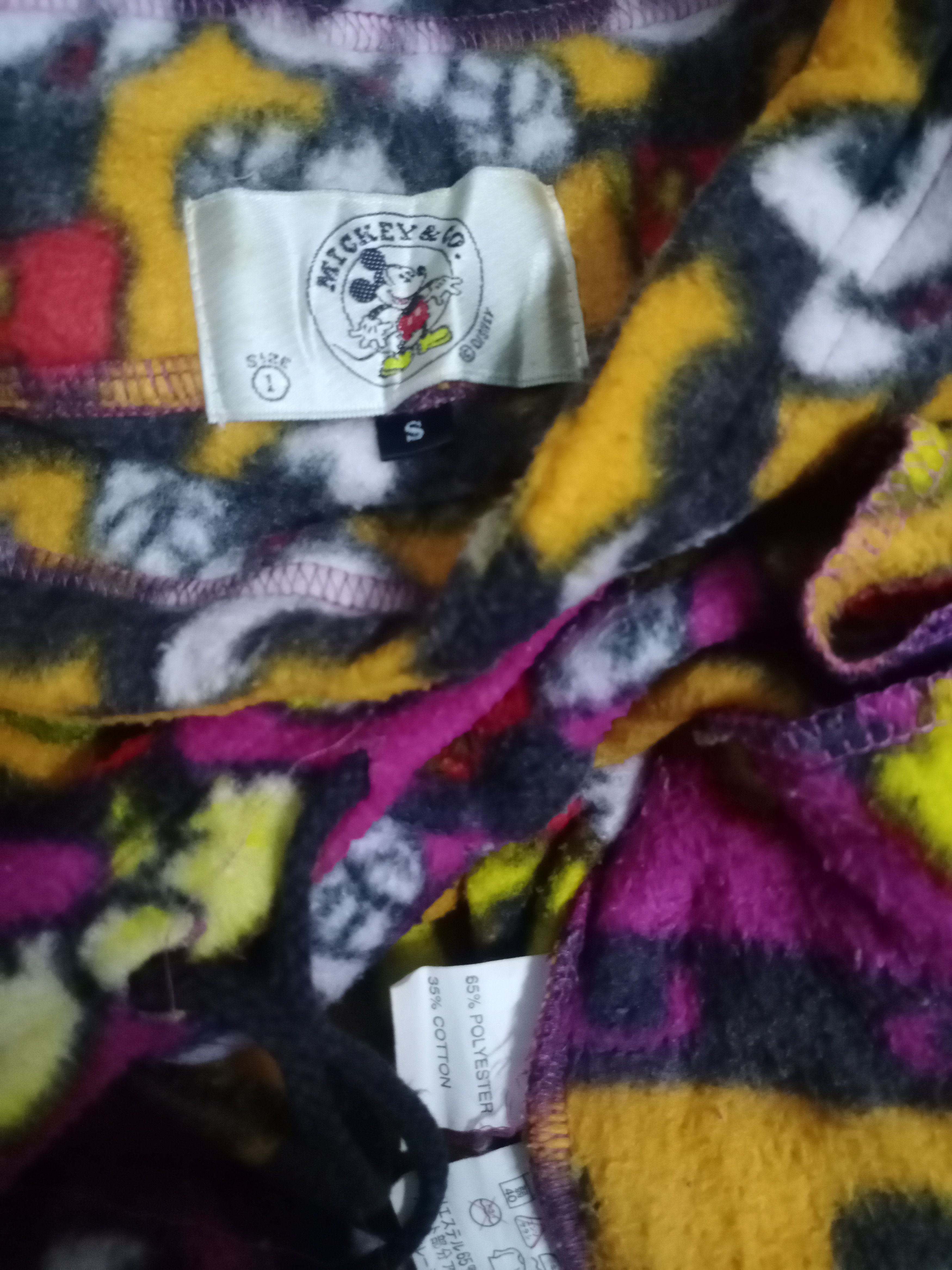 Disney × Mickey Mouse × Vintage vintage mickey mouse fleece over print 65% / 35% Size US S / EU 44-46 / 1 - 3 Thumbnail