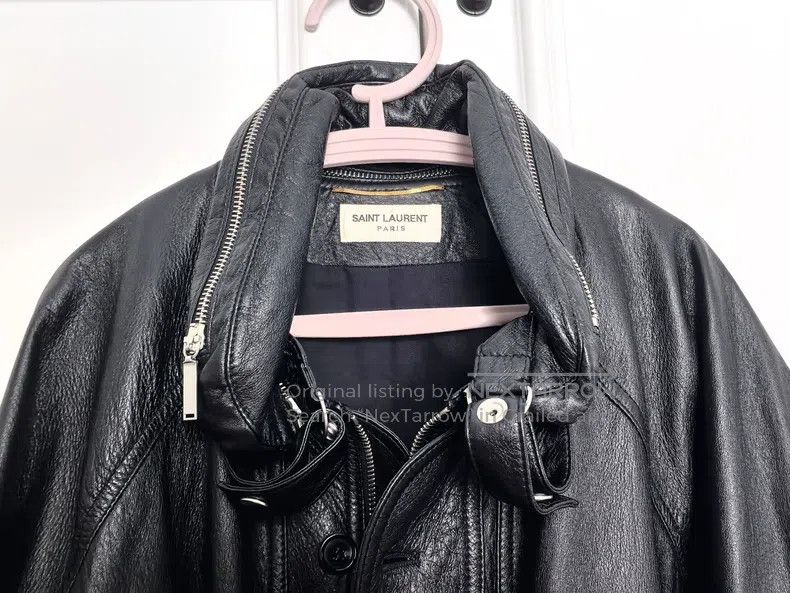 Saint Laurent Paris Saint Laurent Paris Luxury Leather Jacket Size S / US 4 / IT 40 - 6 Thumbnail