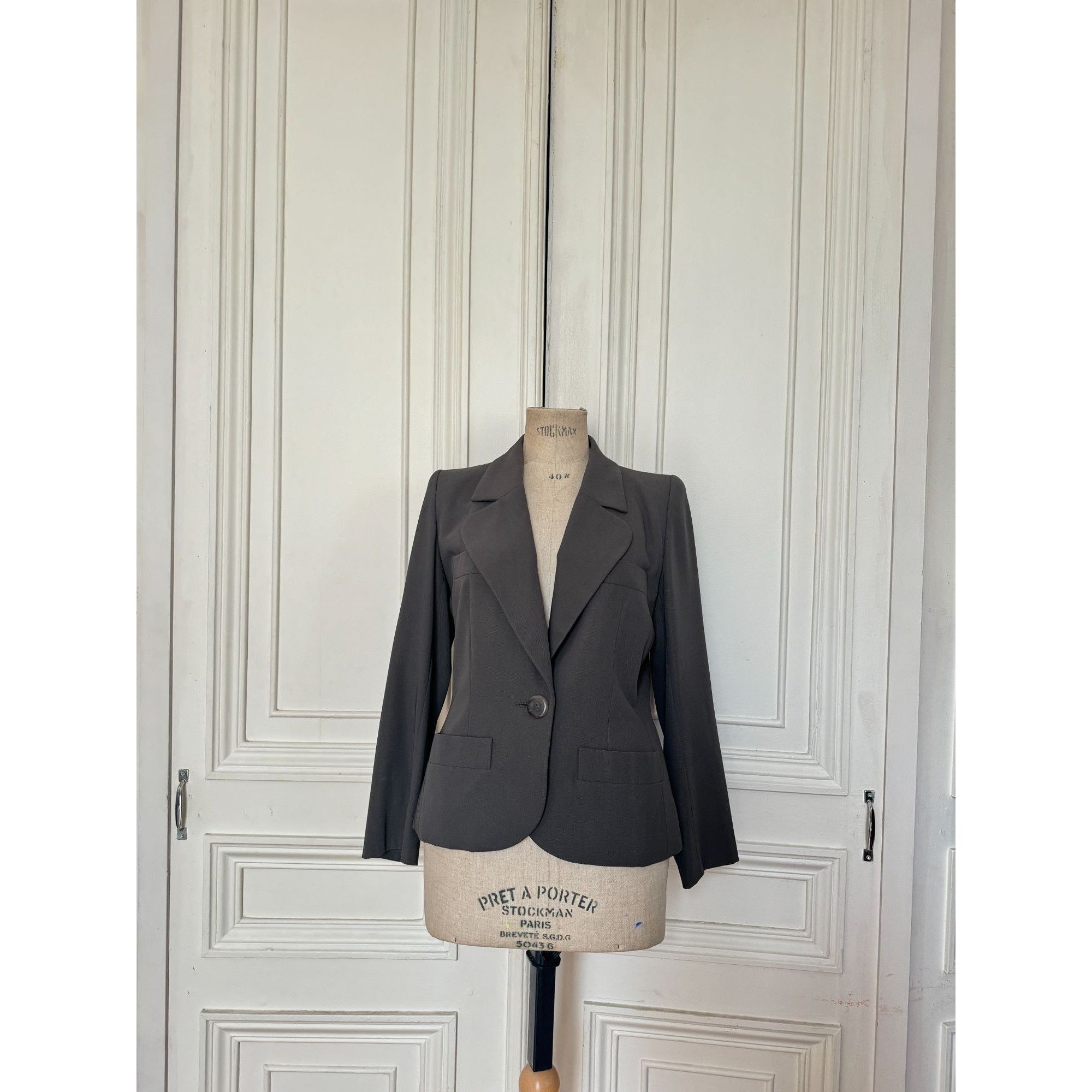 Yves Saint Laurent Tailored Grey Wool Blazer Jacket Size M / US 6-8 / IT 42-44 - 1 Thumbnail