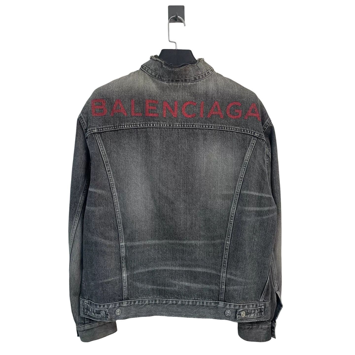 Balenciaga Balenciaga Back Logo Denim Jacket Size 40 Size US XXS / EU 40 - 1 Thumbnail
