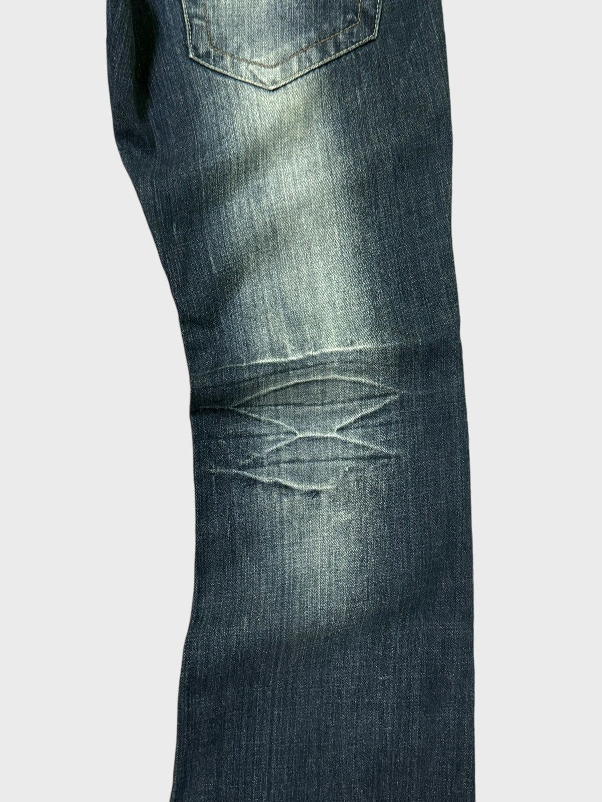Japanese Brand Root Three Japan Muddy Wash Flared Denim Pants Size US 33 - 14 Thumbnail