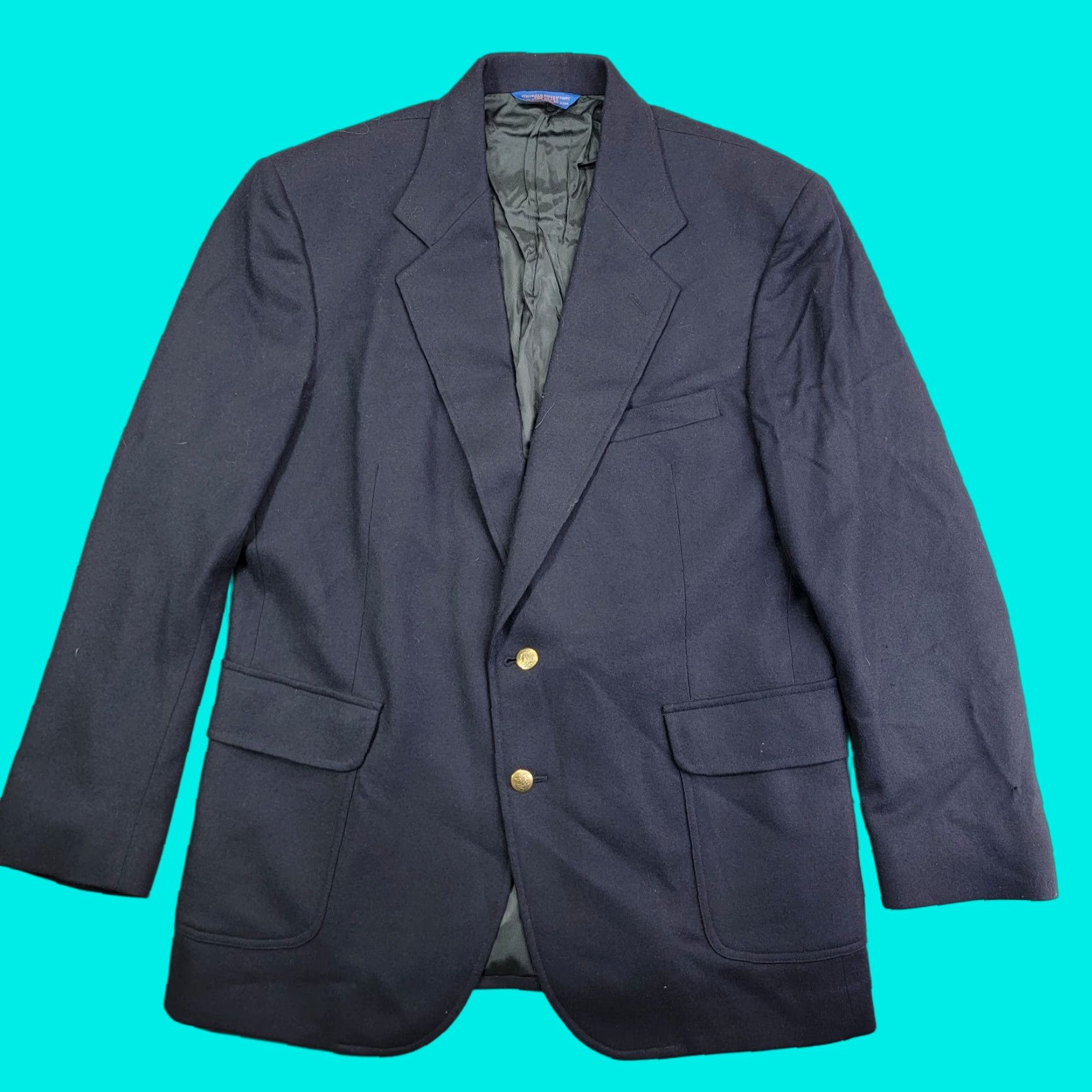 Pendleton Pendleton Blazer Sport Coat 44 Navy Wool 100% Vintage Mens Blazer Blue University Academia Dress Jacket World:2 Piece Casual/Business Mens Size 44R - 1 Thumbnail