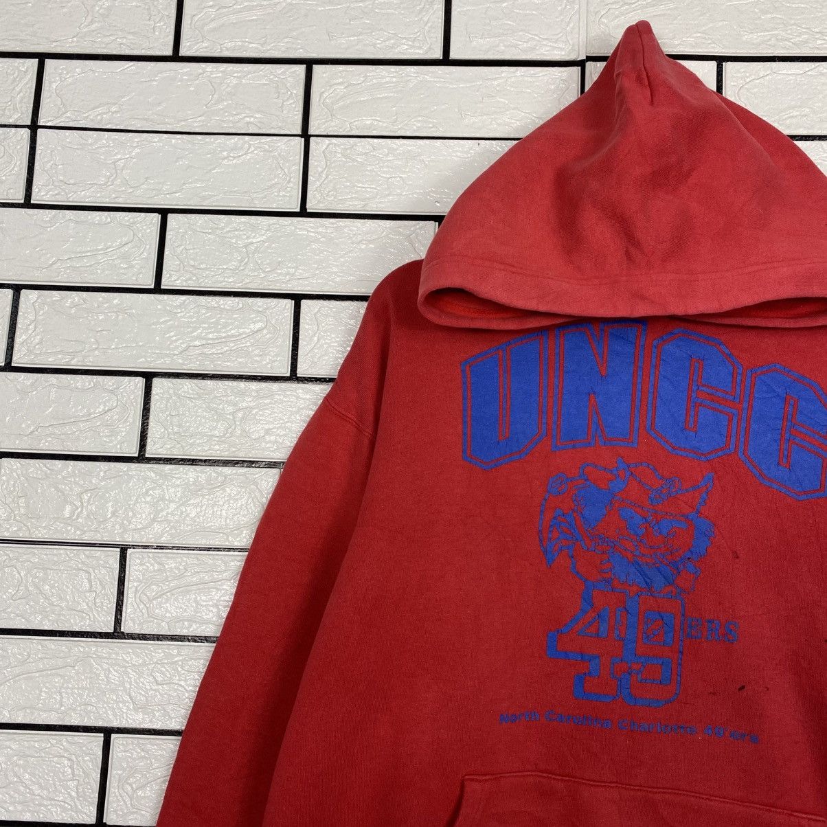 Japanese Brand Vintage Hoodie Pull Over Sportswear UNCC 49 Ears Size US L / EU 52-54 / 3 - 8 Thumbnail