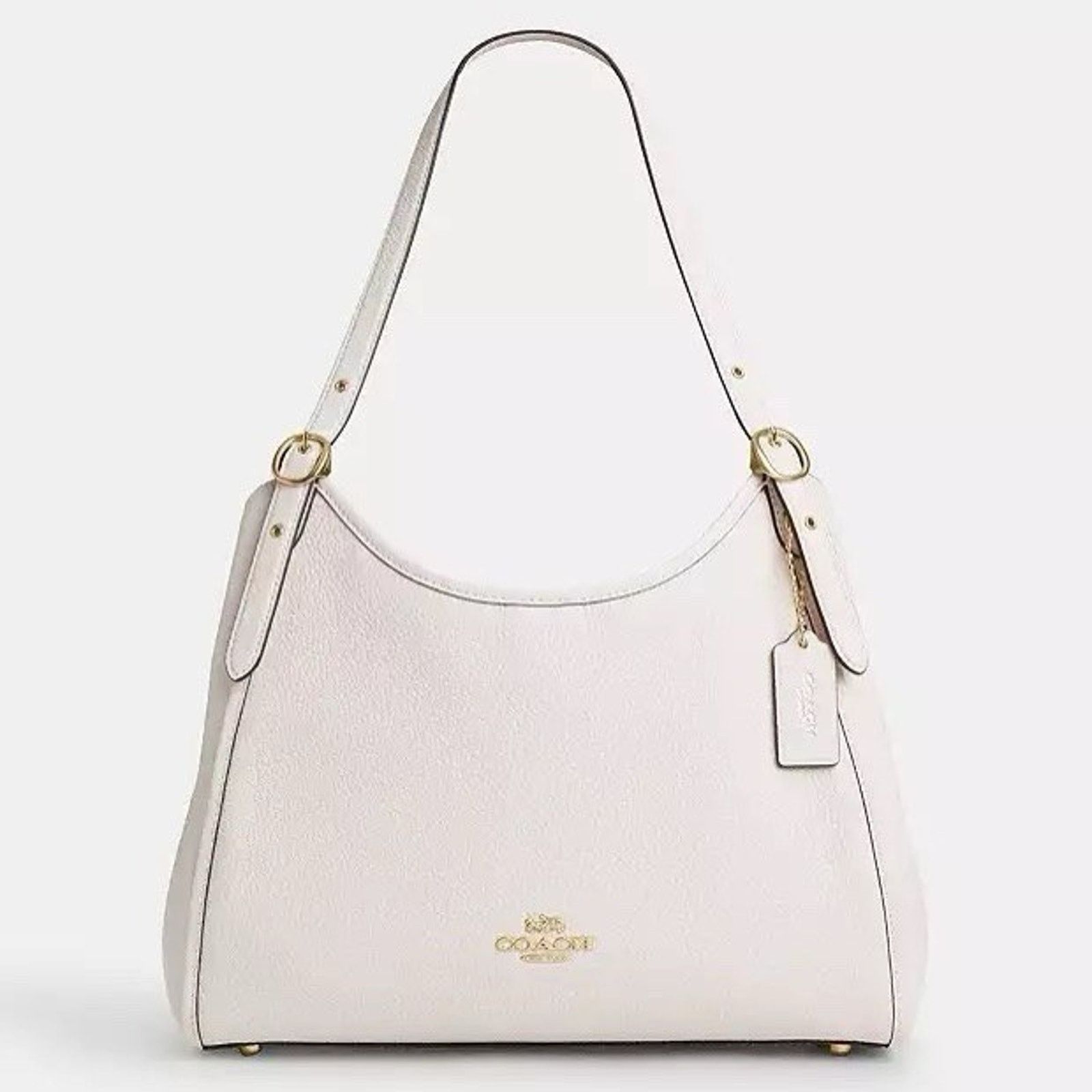 Coach NWT Coach Erin Shoulder Bag pebble Leather CAQ86 Gold/Chalk Size ONE SIZE - 6 Thumbnail