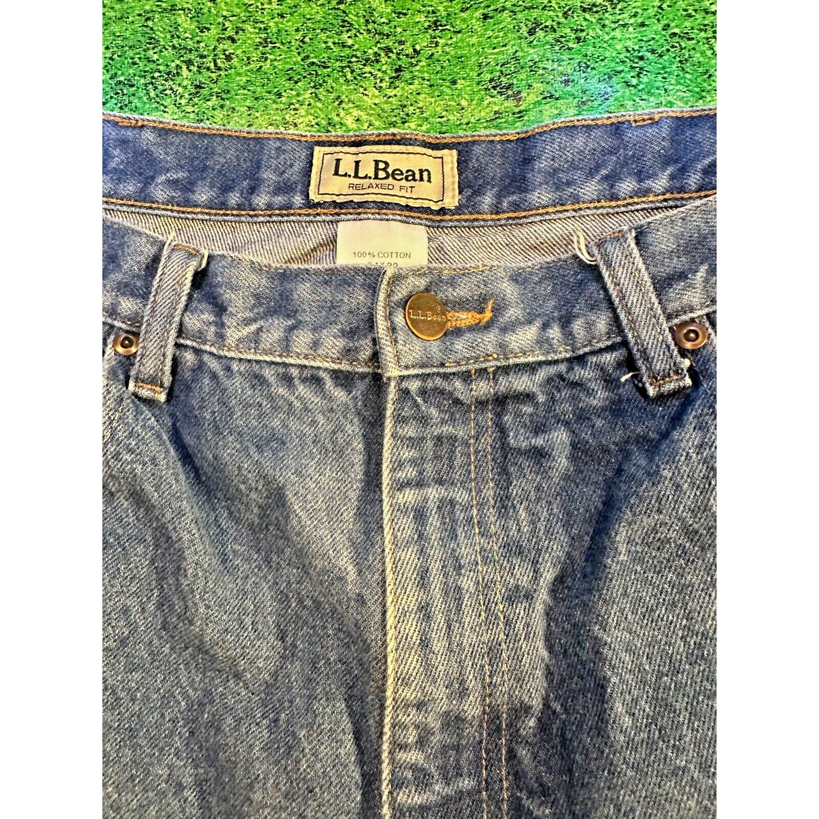 L.L. Bean LL Beans Relaxed Fit Denim Jeans 34x32 Medium Wash Vintage Size US 34 / EU 50 - 5 Thumbnail