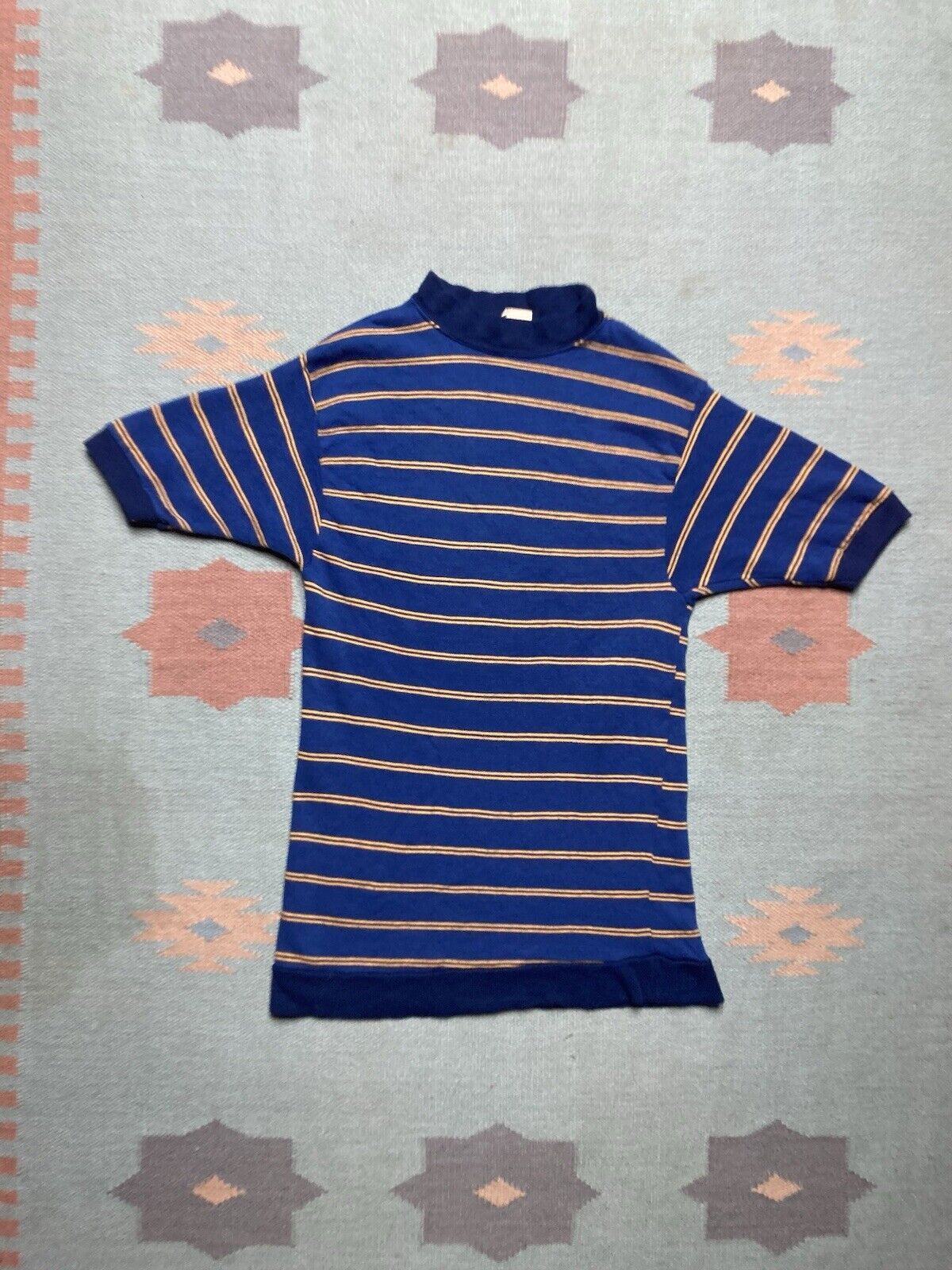 Vintage VTG 60s crewneck sweatshirt acrylic striped soft comfy large Size US L / EU 52-54 / 3 - 1 Thumbnail