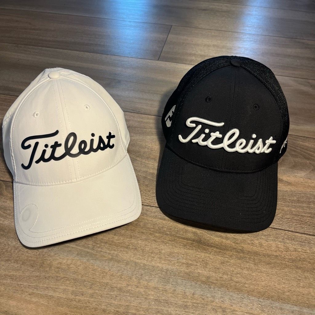 Titleist Lot of 2 FootJoy Titleist Athletic Golf Fitted Hat Men L/XL Size ONE SIZE - 1 Thumbnail