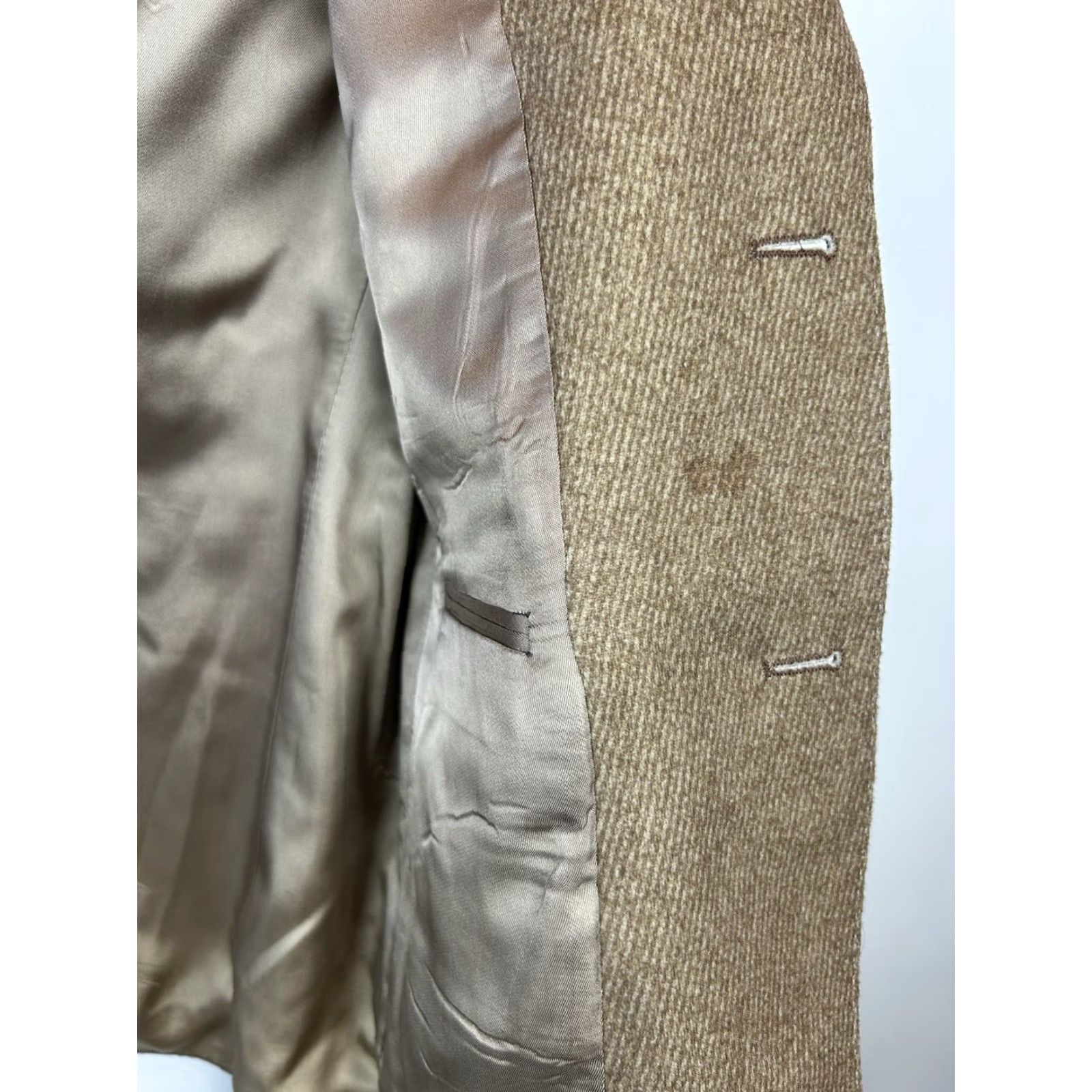 Vintage VINTAGE Western Blazer Sport Coat Mens S Beige Tweed Jacket Rodeo Read" Size 36R - 7 Thumbnail