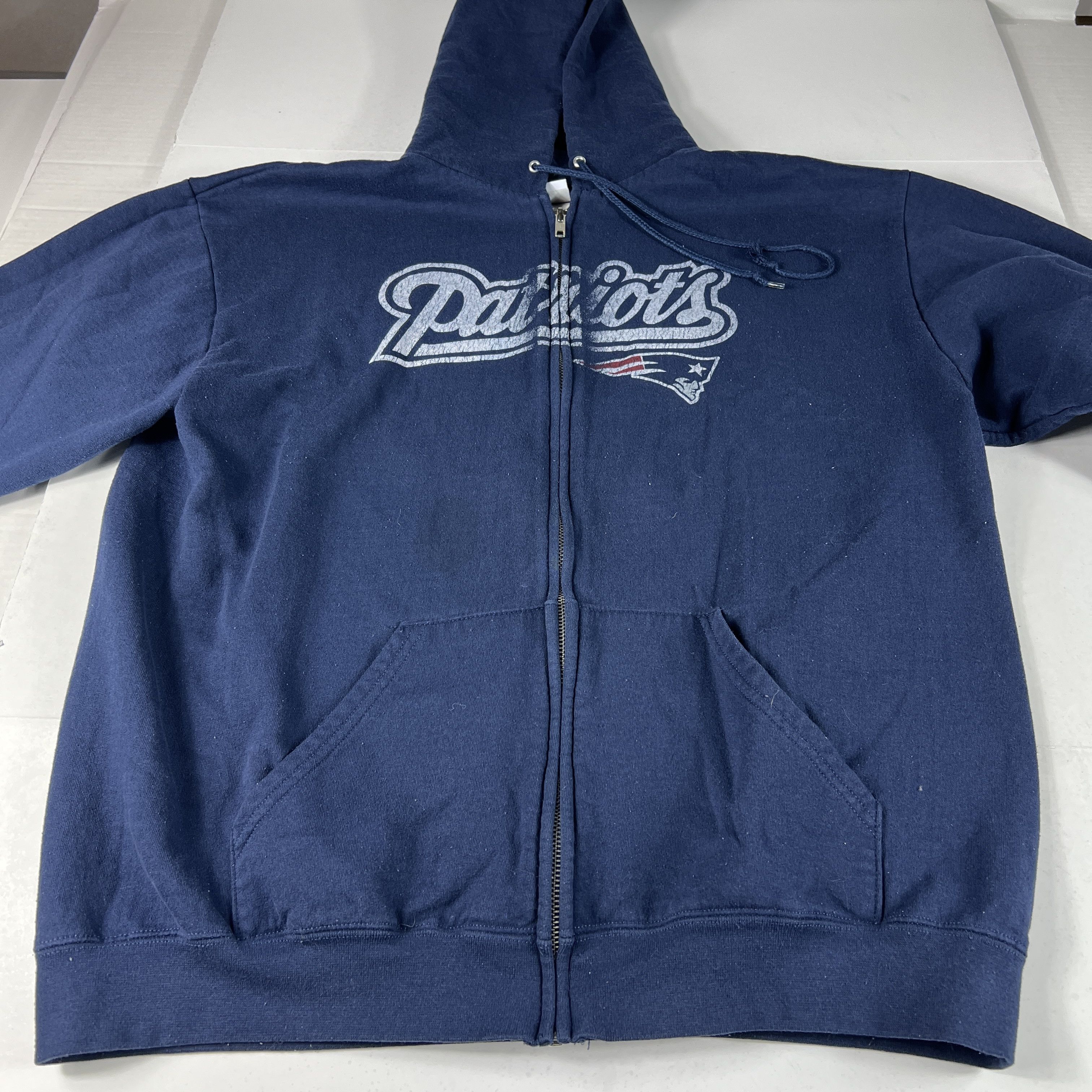 NFL Y2K NFL New England Patriots Sweater Faded Full Zip Hoodie Size US M / EU 48-50 / 2 - 4 Thumbnail