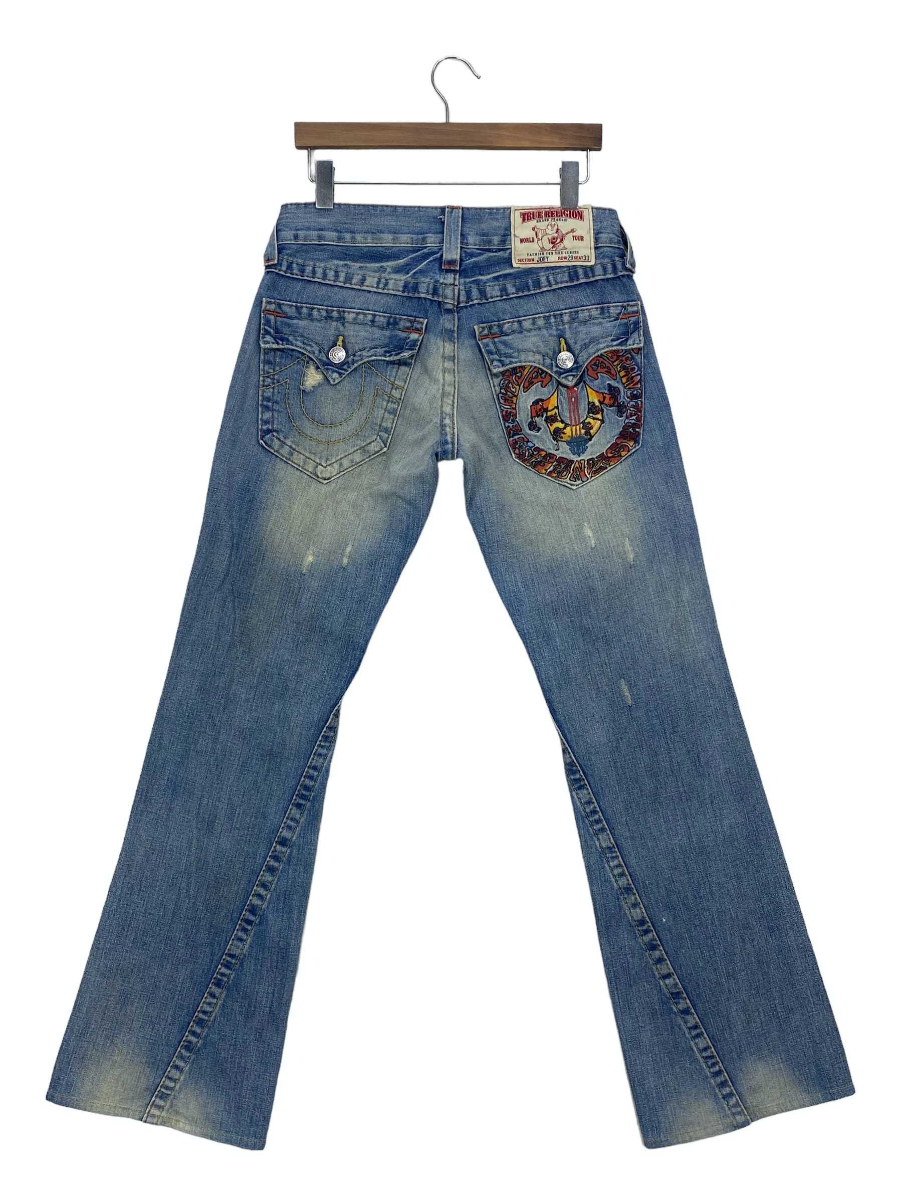 image of Distressed Denim x True Religion Bootcut Denim Jeans Twisted Seam Jeans in Blue, Men's (Size 29)