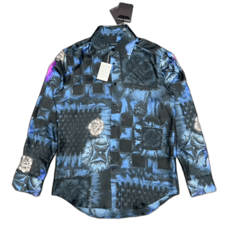 Louis Vuitton Louis Vuitton Silk Shirt with Checker Pattern-yf Size US M / EU 48-50 / 2 - 1 Thumbnail