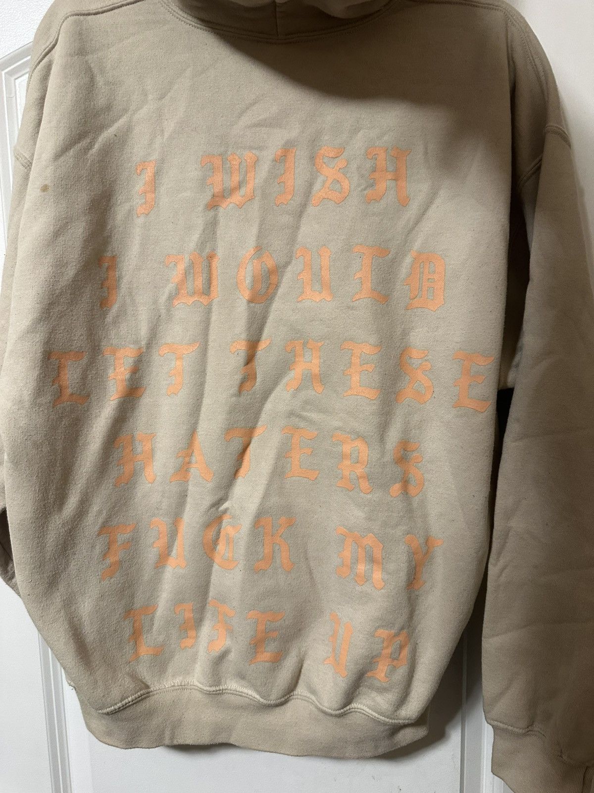 Kanye West The life of pablo tour merch LA FML Large tan hoodie kanye Size US L / EU 52-54 / 3 - 1 Thumbnail