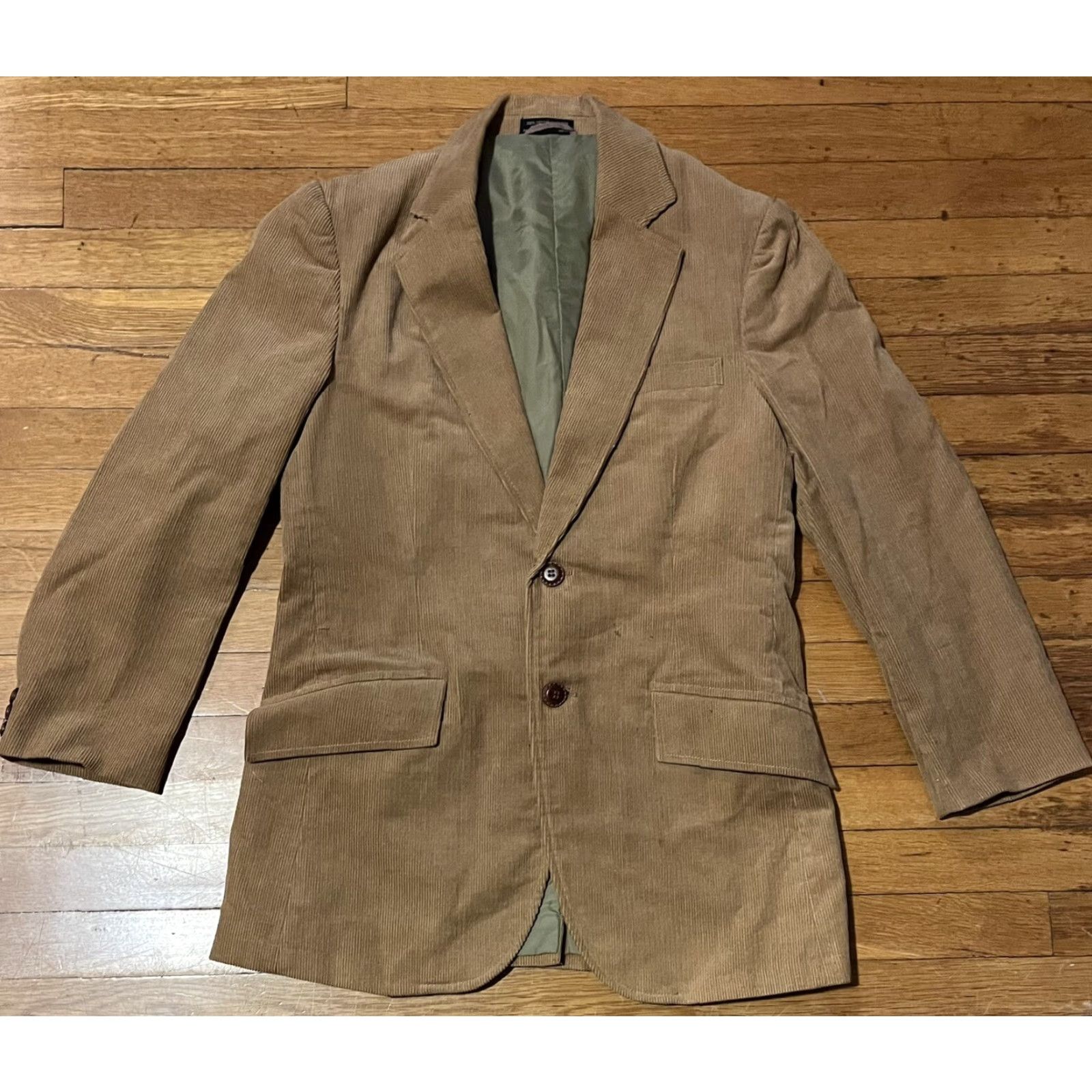 Vintage VINTAGE Envoy Corduroy Blazer Mens Large 38 Brown 70s Jacket Size 38R - 2 Thumbnail