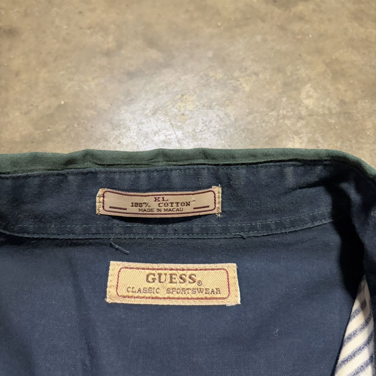 Guess Vintage Guess Button Up Polo Shirt Striped Crest Logo Preppy Size US XL / EU 56 / 4 - 8 Thumbnail