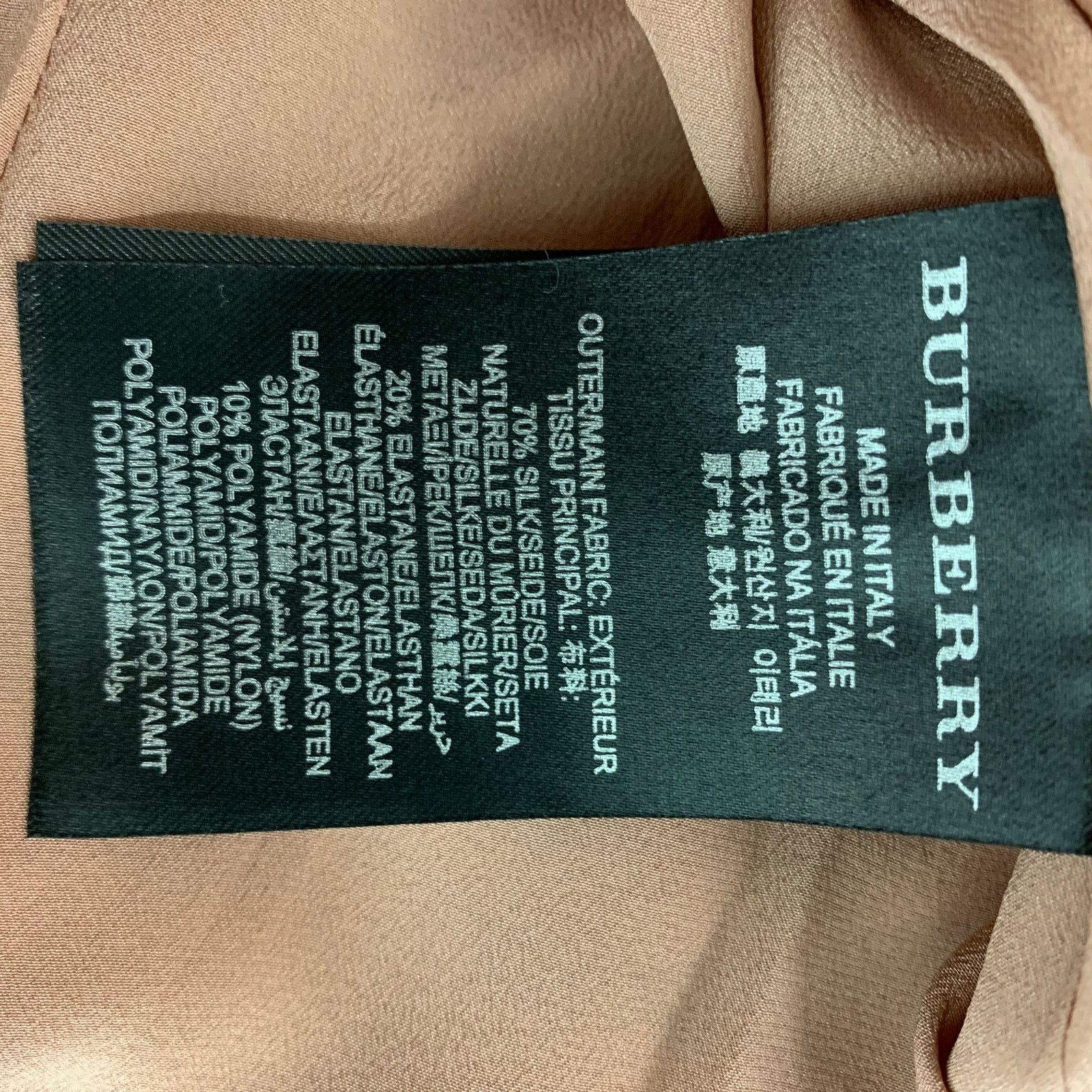 Burberry Prorsum Resort 2013 Size 8 Pink Black Silk / Elastane Dress Size M / US 6-8 / IT 42-44 - 7 Thumbnail