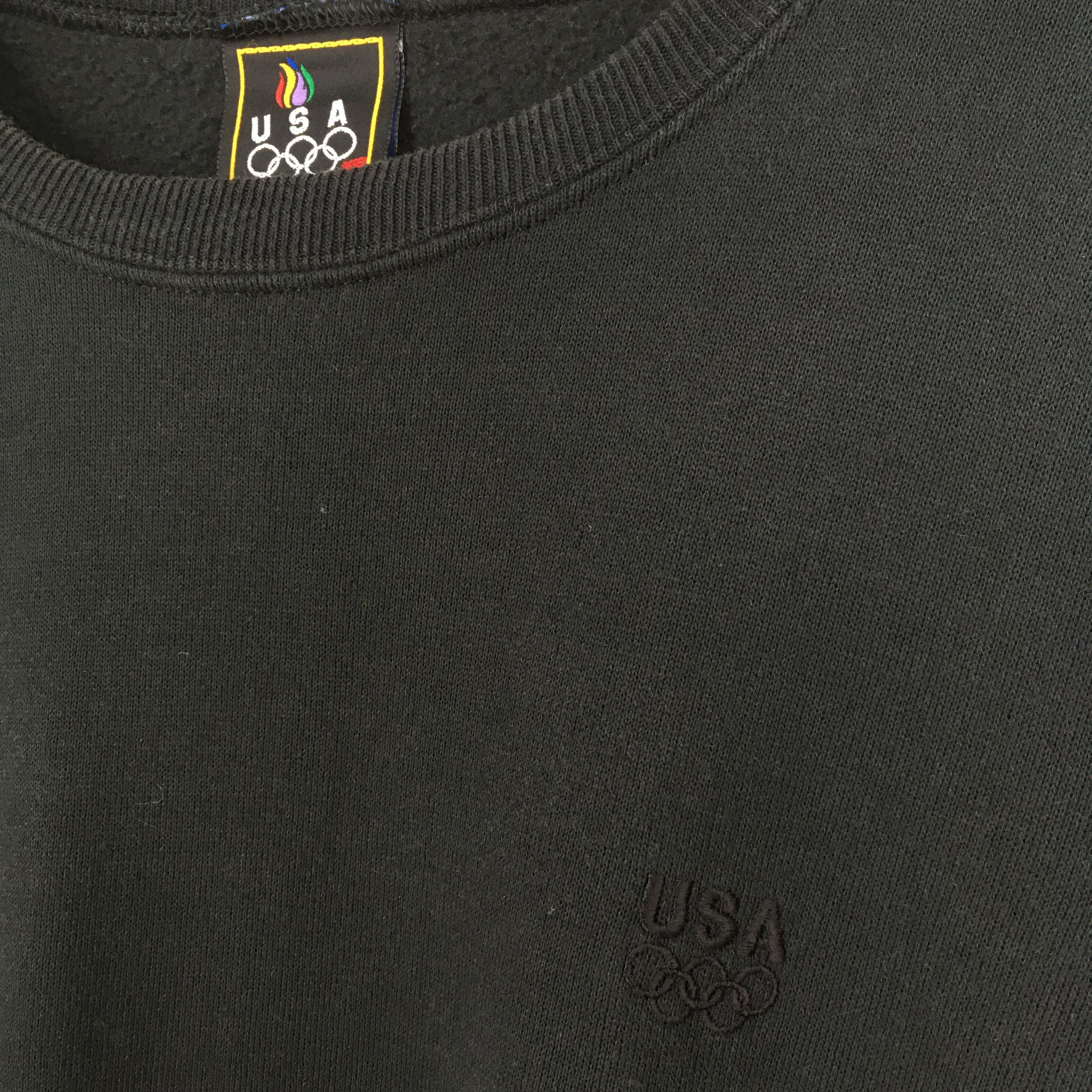 USA Olympics Vintage 90s Olympics Summer Games Black Sweatshirt XLarge Size US XL / EU 56 / 4 - 4 Thumbnail