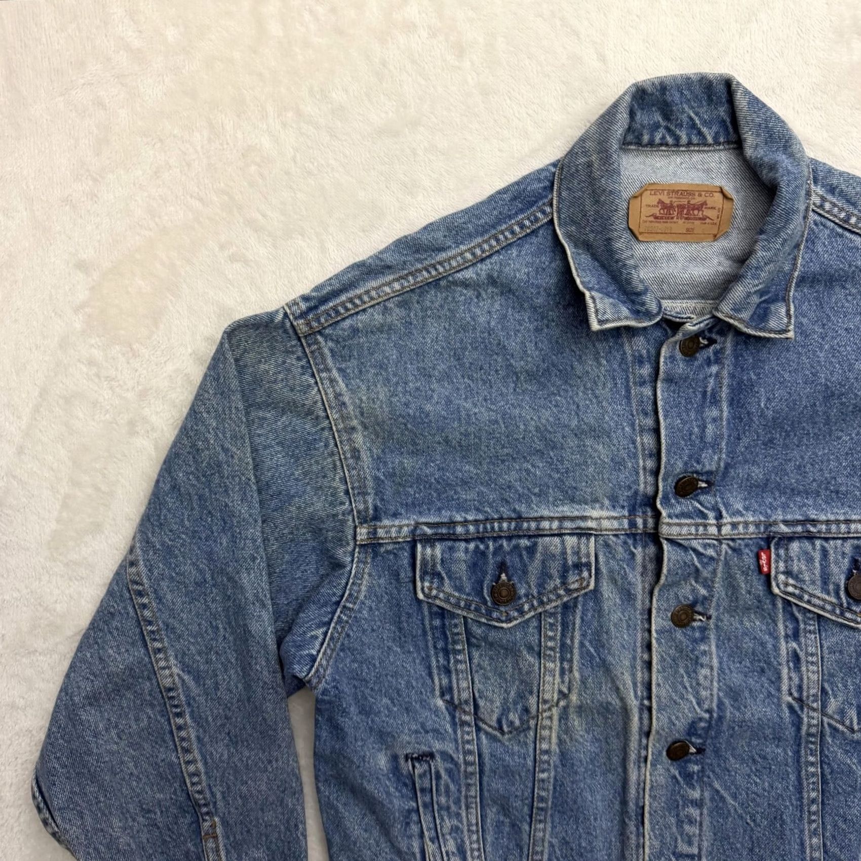 Levi's VINTAGE Levi's Jacket Mens Small Blue Denim Trucker Bomber Made USA 70507-0214 Size US S / EU 44-46 / 1 - 5 Thumbnail