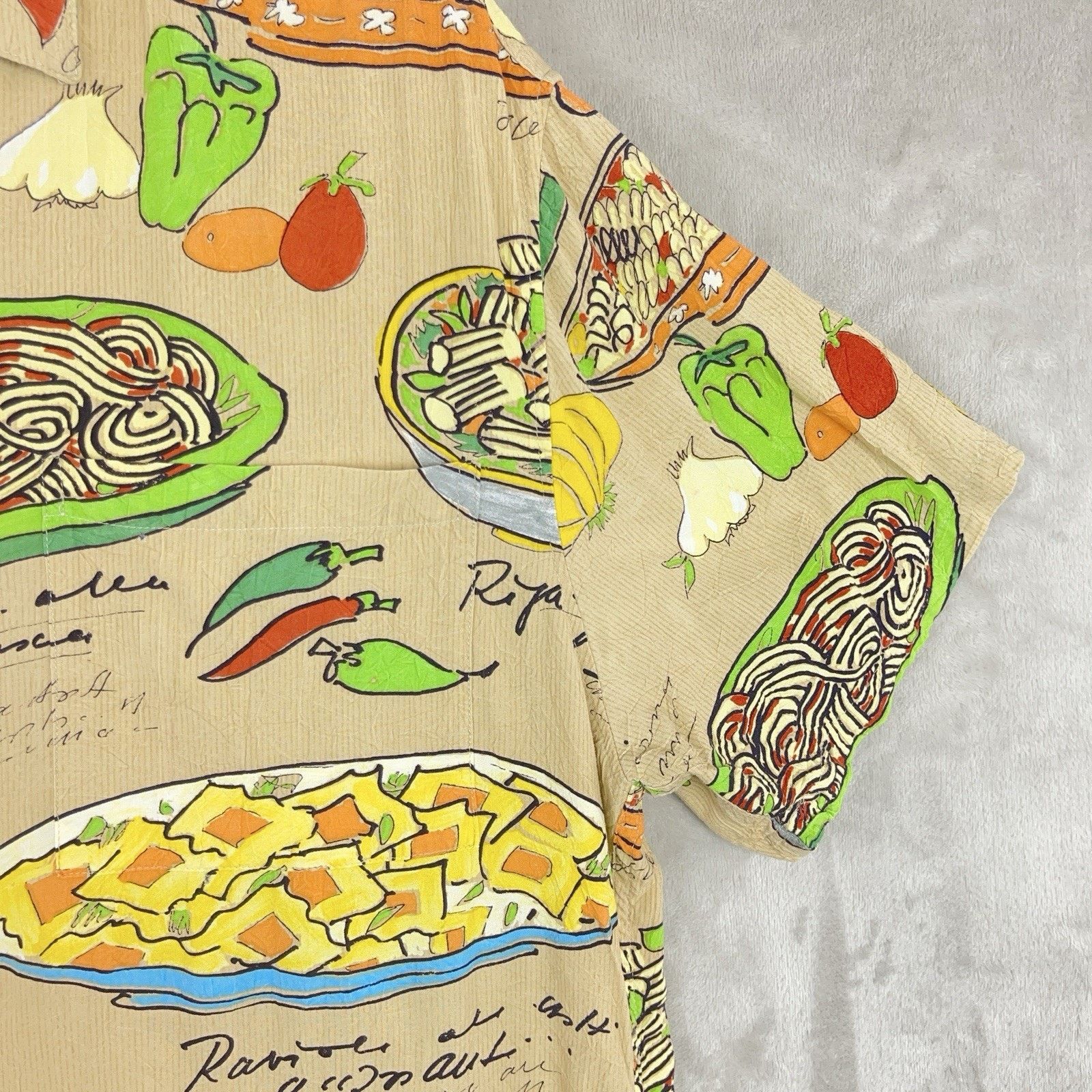 Jams World FoodArt by Jams World Shirt Italian Pasta Rare 90s *flaws* Size US XL / EU 56 / 4 - 3 Thumbnail