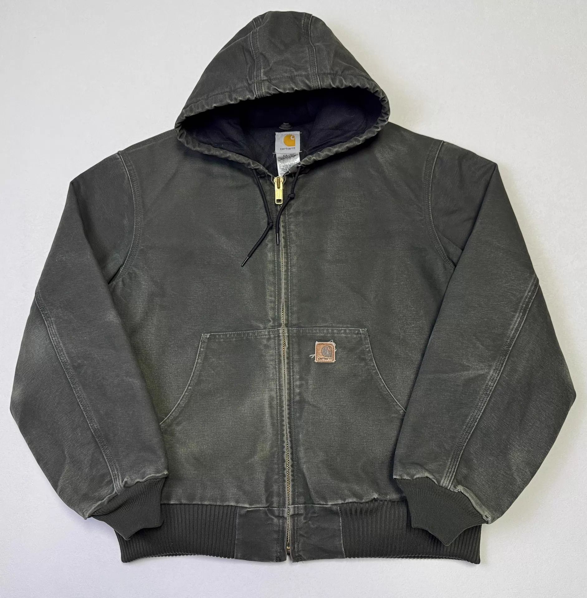 Carhartt Vintage Carhartt J130 Moss Green L Hooded Work Jacket Size US L / EU 52-54 / 3 - 2 Thumbnail
