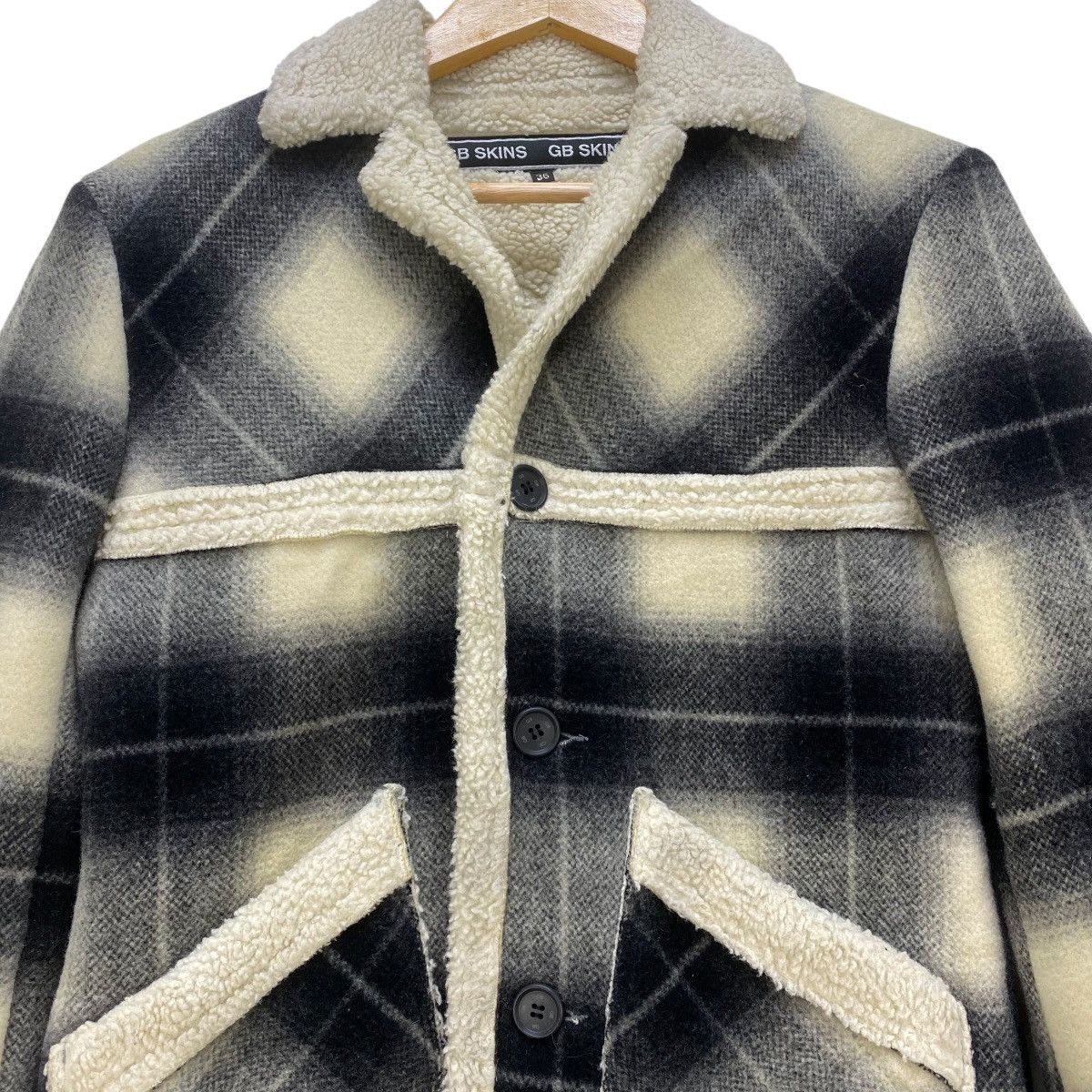 If Six Was Nine 🔥Awesome Gb Skin Plaid Tartan Shearling Jacket Size US M / EU 48-50 / 2 - 4 Thumbnail