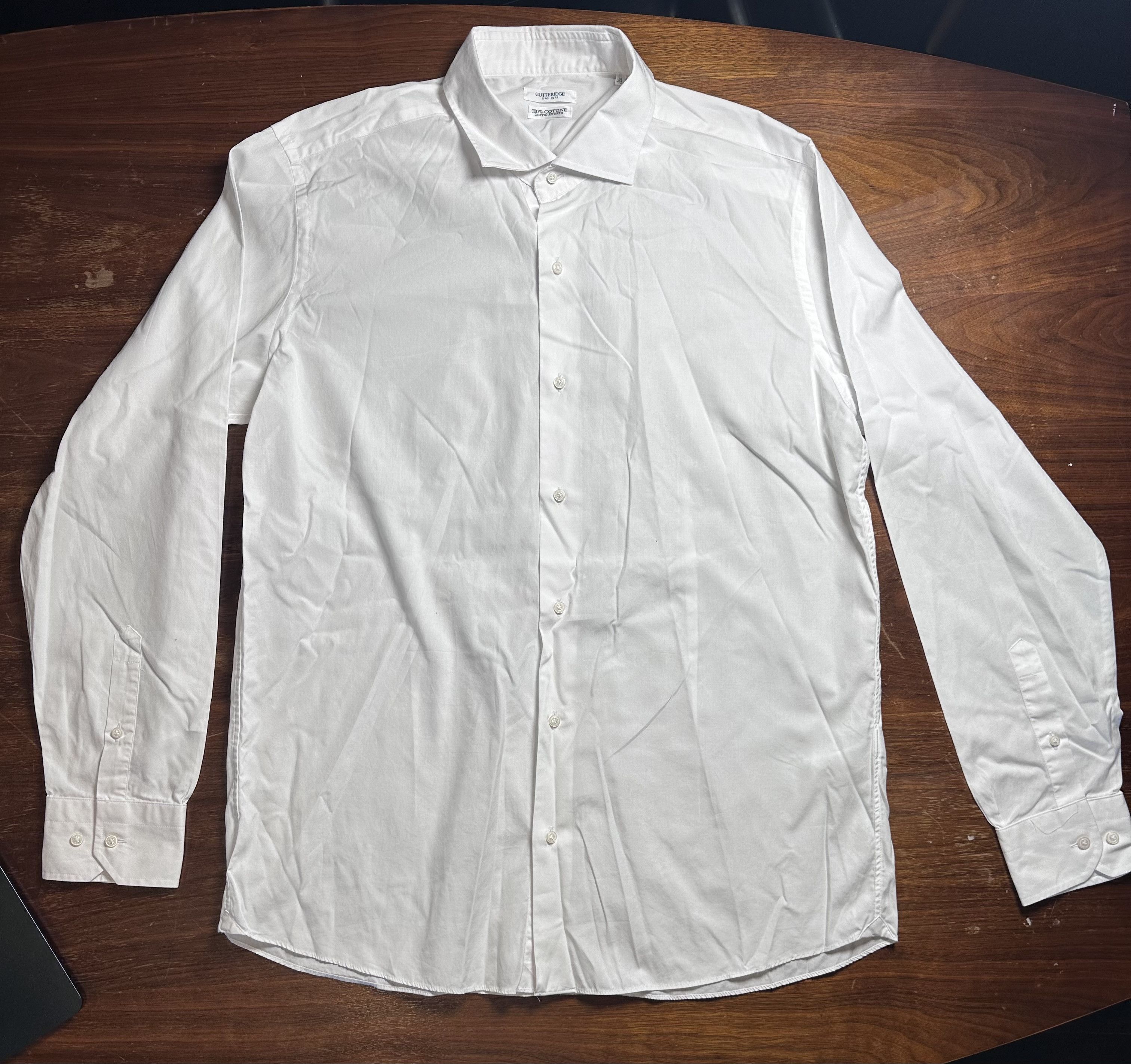 Other Gutteridge Dal 1878 White Cotton Dress Shirt Size 18/45 Size US XL / EU 56 / 4 - 1 Thumbnail