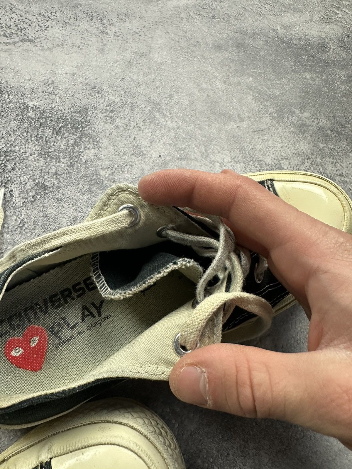 Comme des Garcons PLAY × Converse Comme des Garcons Converse Play Black Low Top Sneakers Size US 6 / IT 36 - 23 Thumbnail
