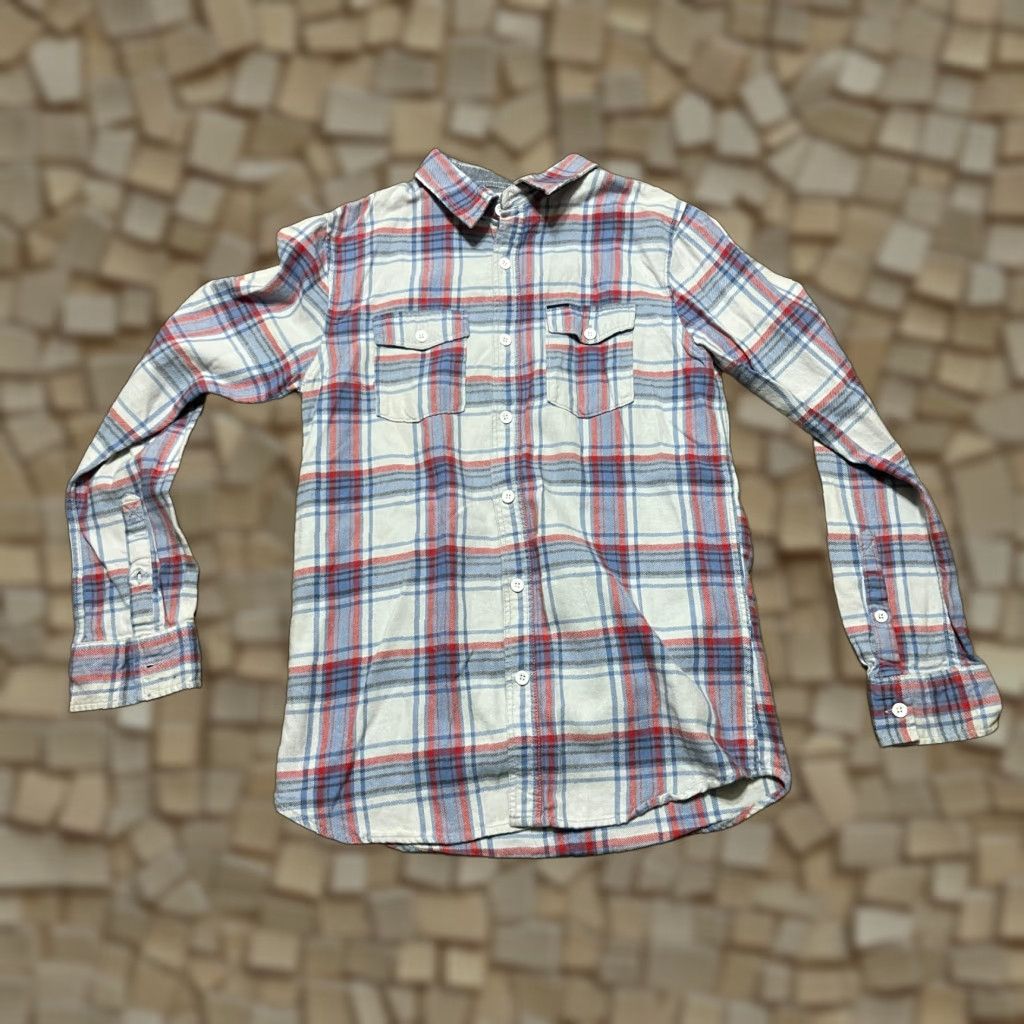 Vintage On The Byas Shirt Mens Small Red Blue White Plaid Button Up Long Sleeve Size US S / EU 44-46 / 1 - 1 Thumbnail