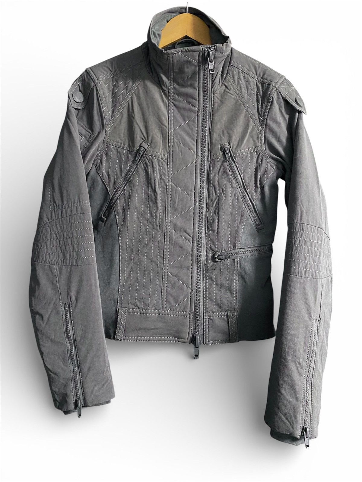 Adidas × Stella McCartney Women’s AW‘08 Asymmetric Multipocket Primaloft Biker Jacket Size XXS / US 00 / IT 34 - 2 Thumbnail