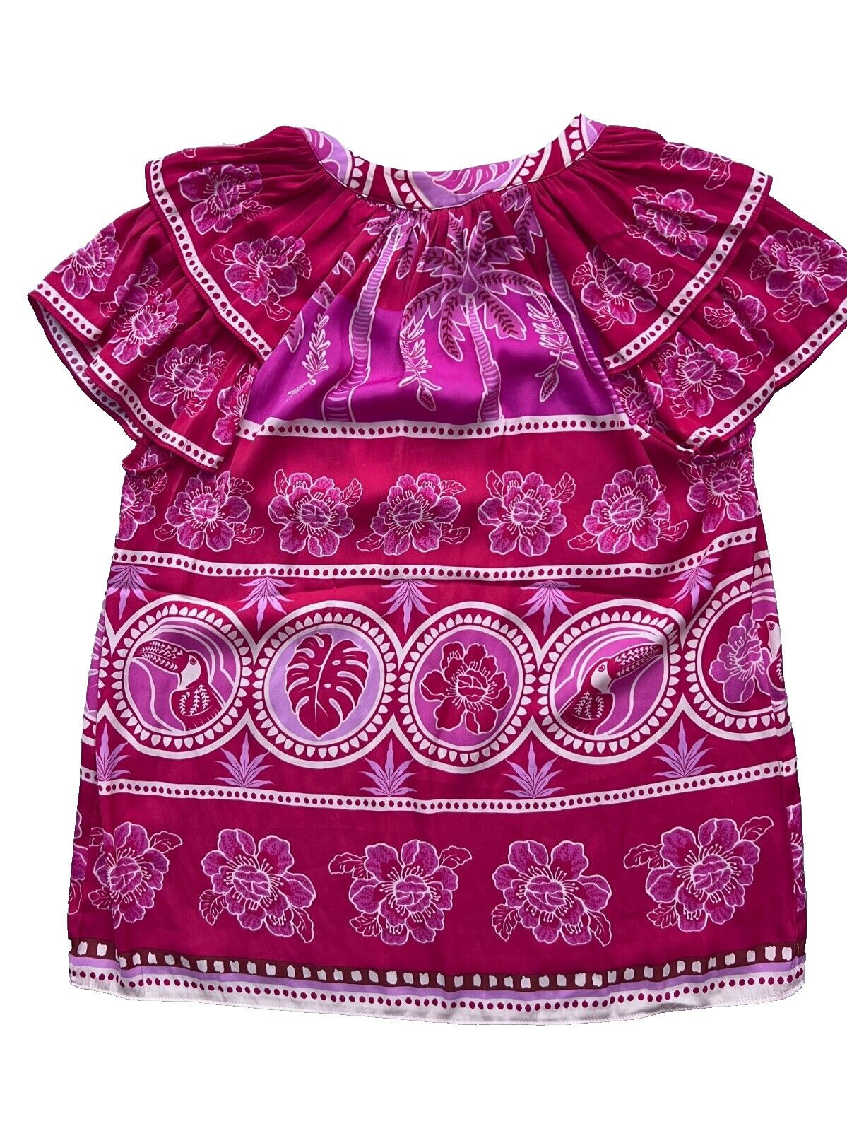 Other Cupcakes and Cashmere Floral Blouse Red ( XS ) Size XS / US 0-2 / IT 36-38 - 2 Thumbnail