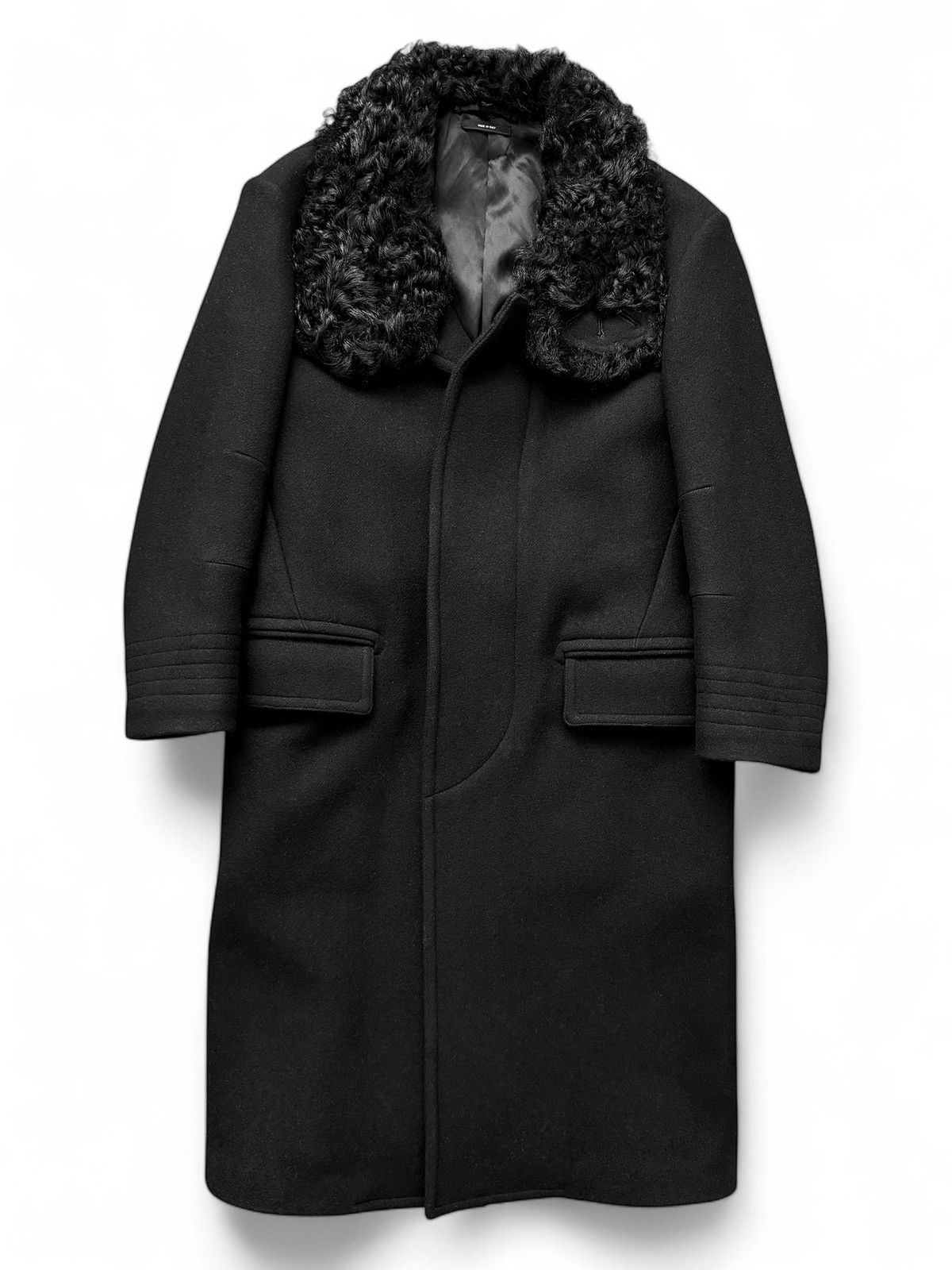 Tom Ford $6,000 Shearling Collar Wool Overcoat Size US S / EU 44-46 / 1 - 1 Thumbnail