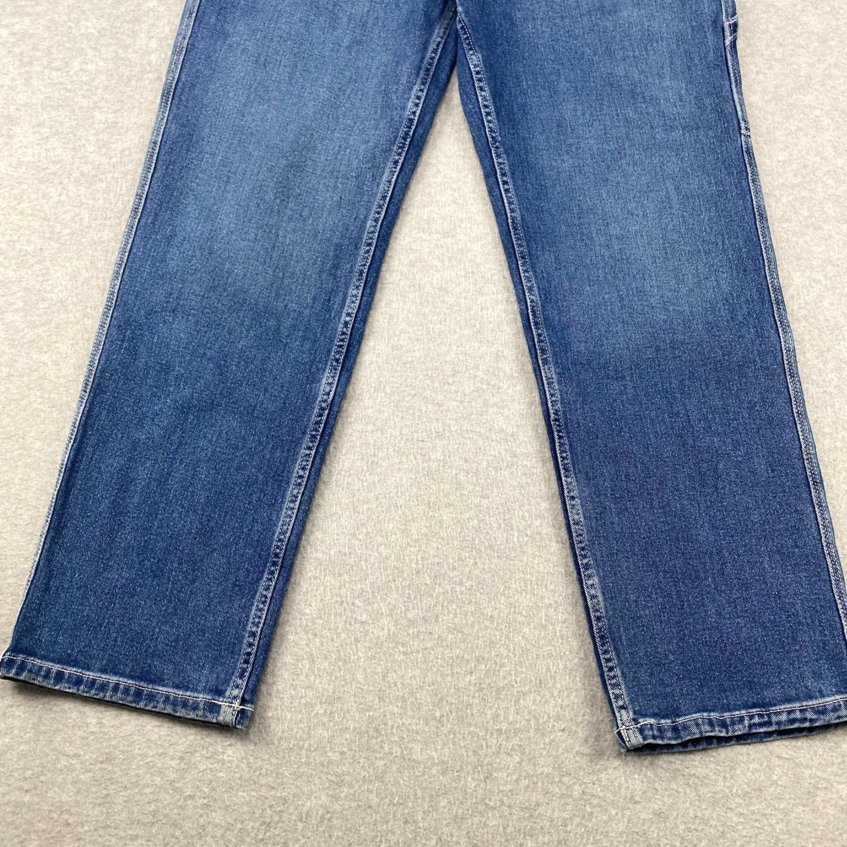 Essentials Amazon Jeans Mens 33X30 Blue Straight Leg Pockets Loose Fit Stretch 7 - 5-Pocket Design Denim Slim Straight Casual Modern Vintage: No Size US 33 - 3 Thumbnail