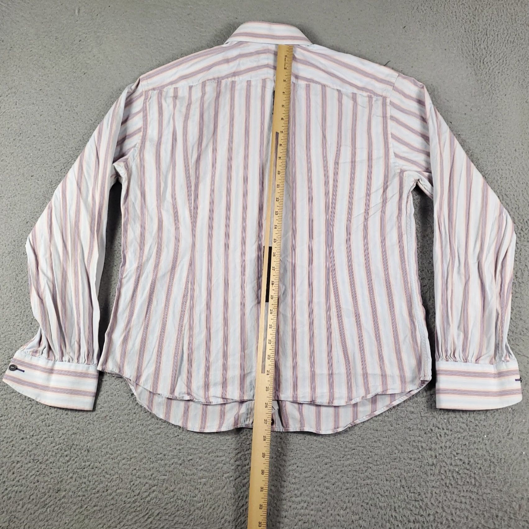 Paul Smith Paul Smith Shirt Mens 16.5 Blue Striped Dress Shirt Cotton Long Sleeve Button Mens Size 42R - 3 Thumbnail